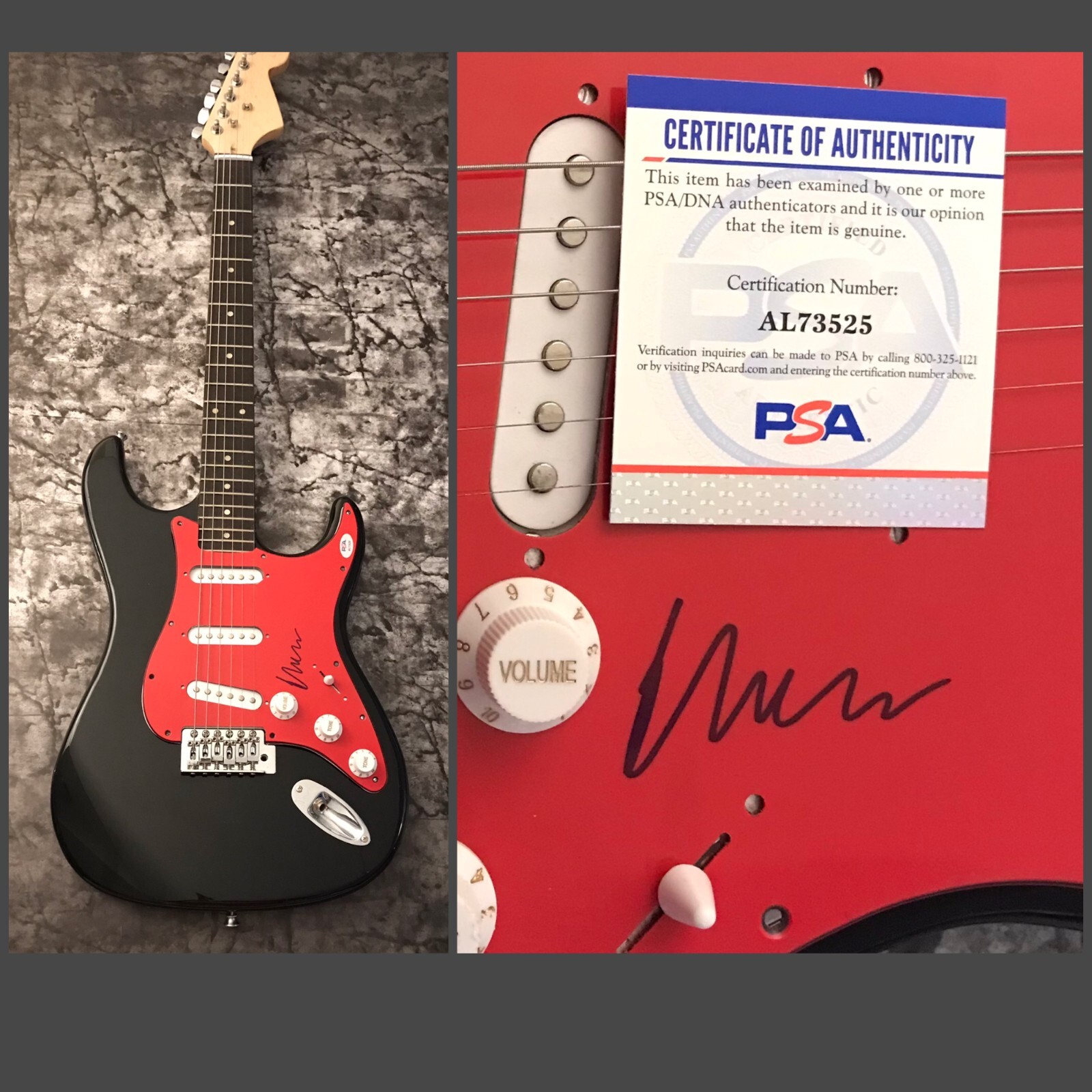 PSA Mumford & Sons Star * MARCUS MUMFORD * Signed Electric Guitar COA