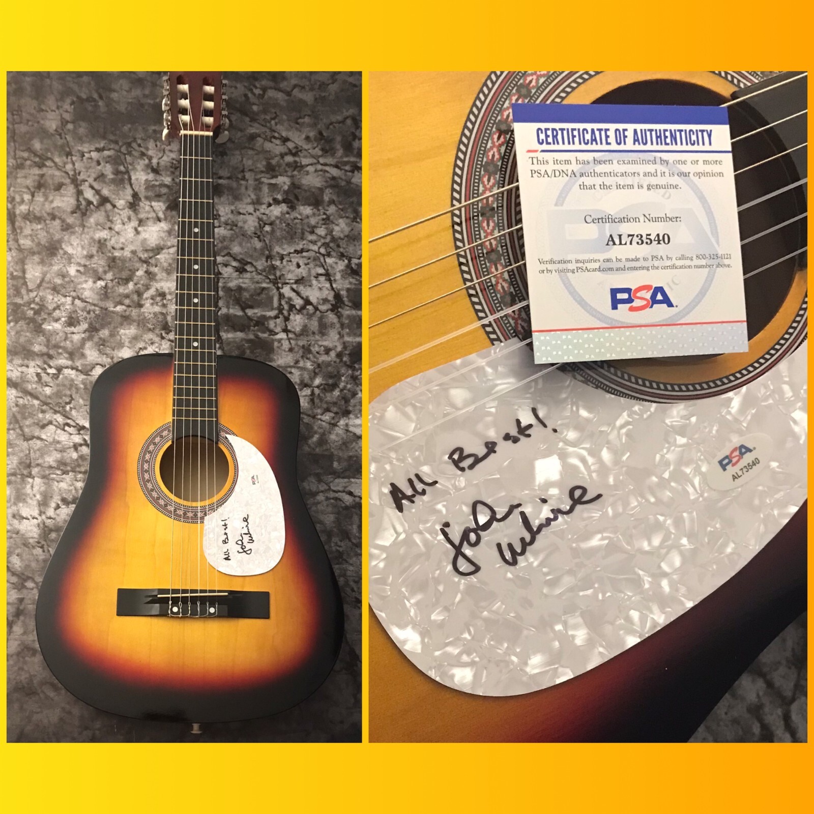 PSA Fleetwood Mac Band Bassist * JOHN McVIE * Signed Acoustic Guitar COA