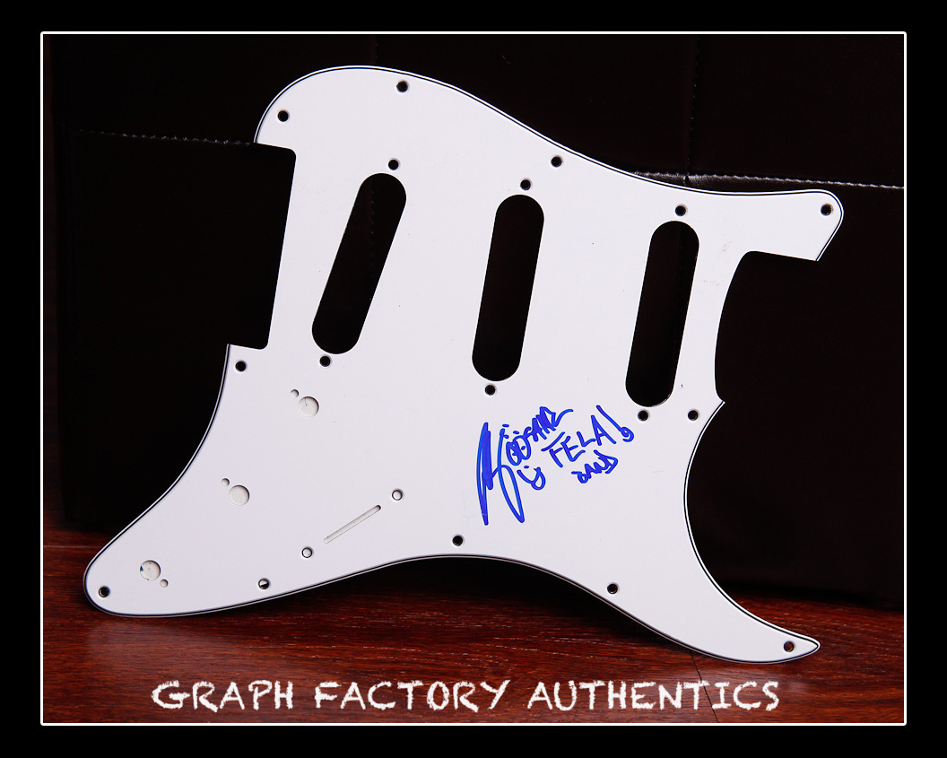 **GFA BROADWAY PRODUCTION *FELA! BAND* SIGNED ELECTRIC PICKGUARD MH1 COA** COLLECTIBLE MEMORABILIA