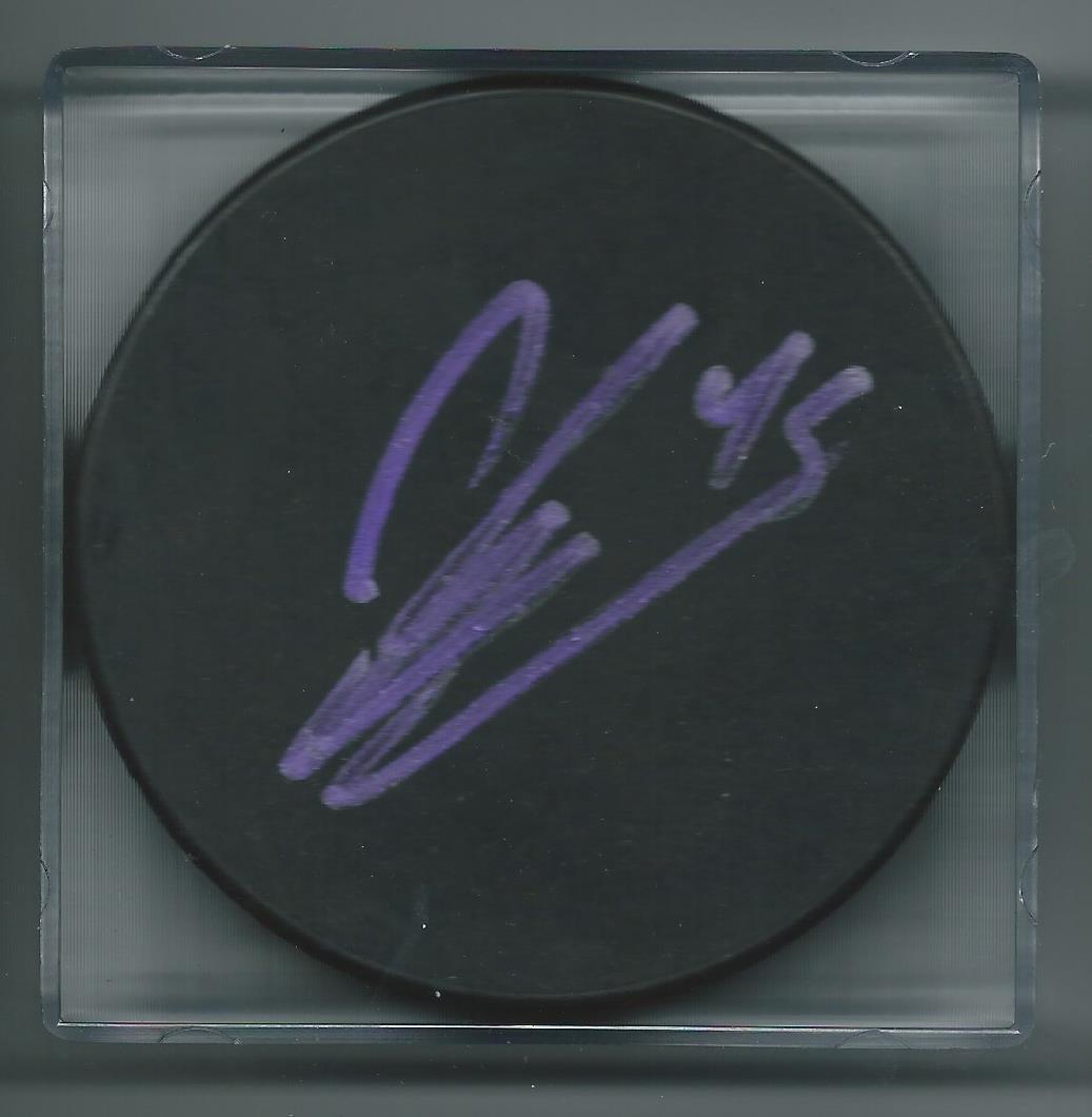 **GFA Los Angeles Kings *JONATHAN BERNIER* Signed Blank Puck J2 COA**