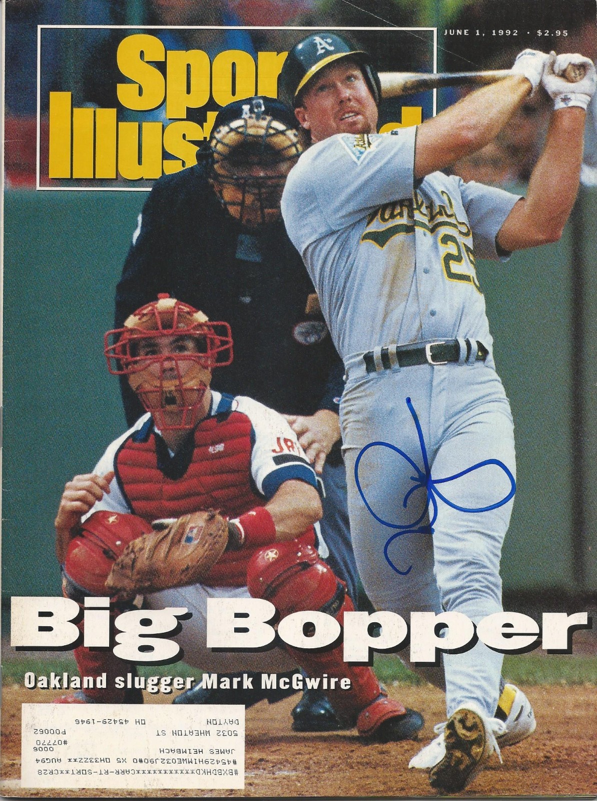 **GFA Sports Illustrated *MARK MCGWIRE* Signed SI Magazine AD1 COA**