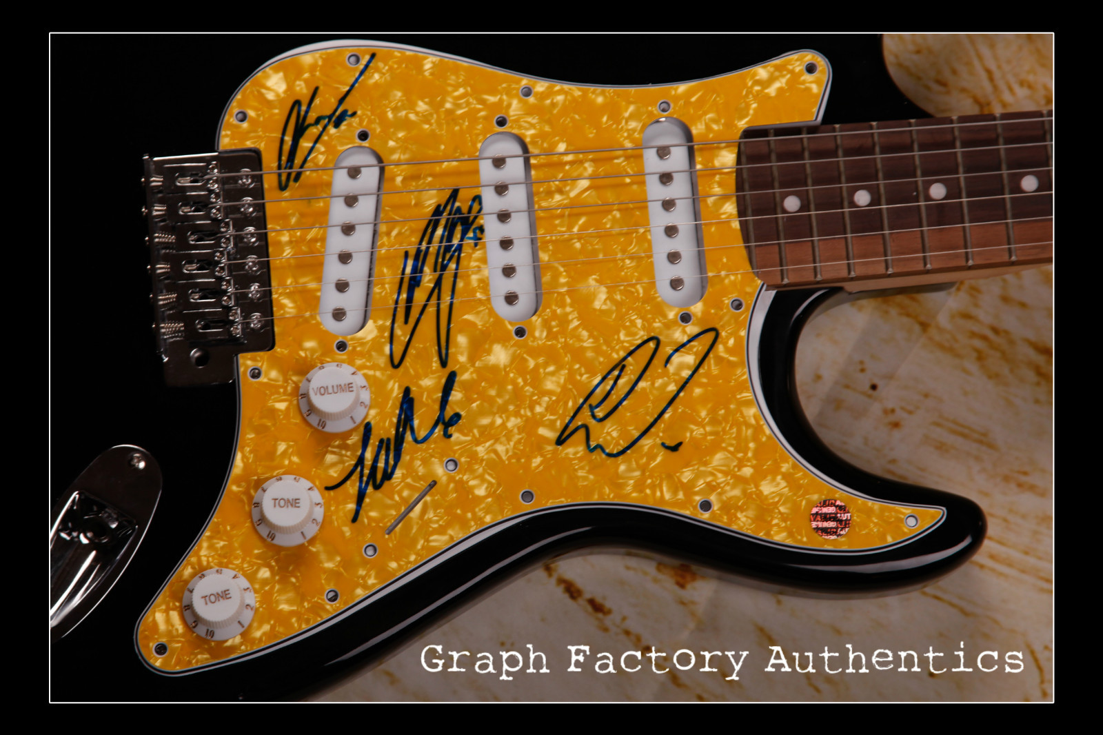 GFA English Pop Group * RIXTON * Signed Electric Full Size Guitar R2 COA