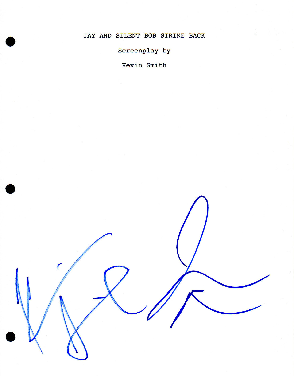 Jay and Silent Bob *KEVIN SMITH & JASON MEWES* Signed Full Movie Script AD1 COA