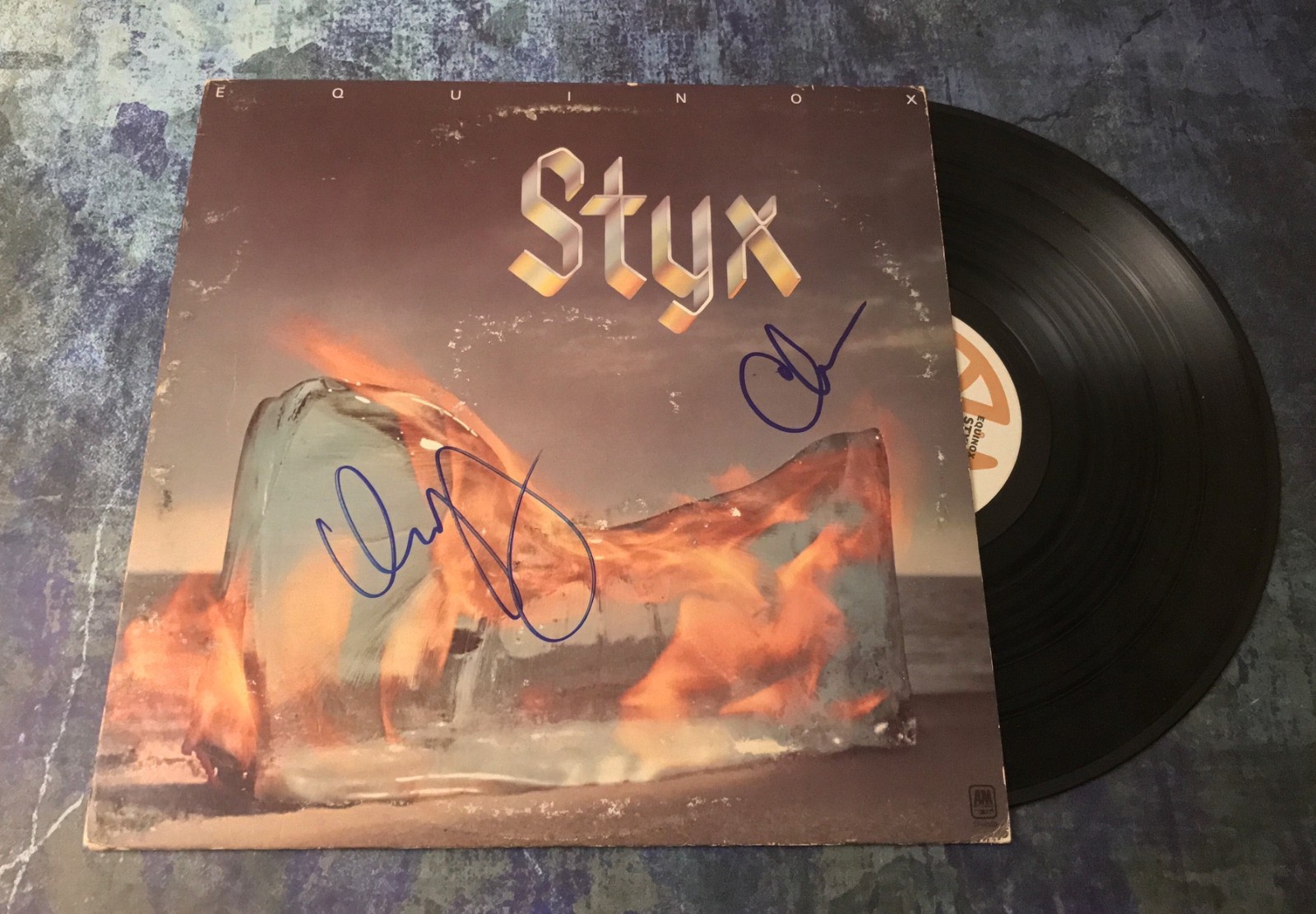 GFA Dennis DeYoung & Chuck * STYX * Band Signed Vinyl Record Album AD4 PROOF COA