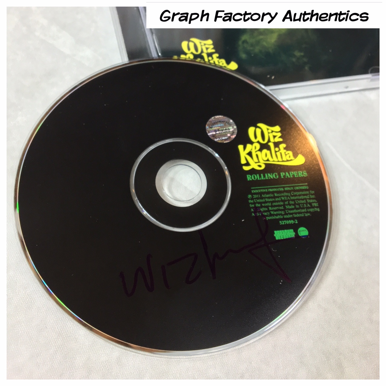GFA ROLLING PAPERS RAPPER * WIZ KHALIFA * SIGNED CD BOOKLET W/ DISC AD1 COA COLLECTIBLE MEMORABILIA