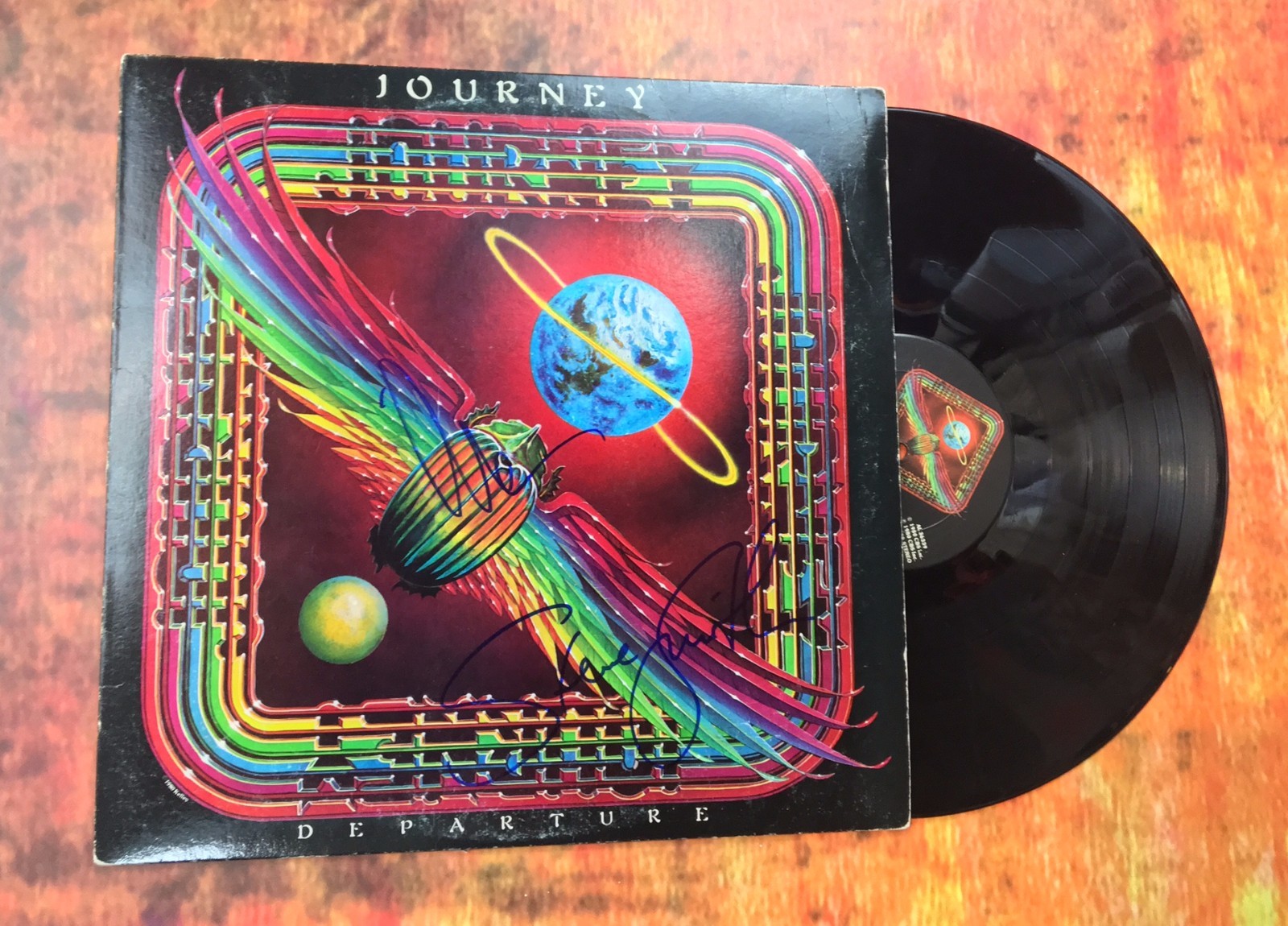 GFA Neal Schon & Steve Smith * JOURNEY * Signed Record Album PROOF AD2 COA