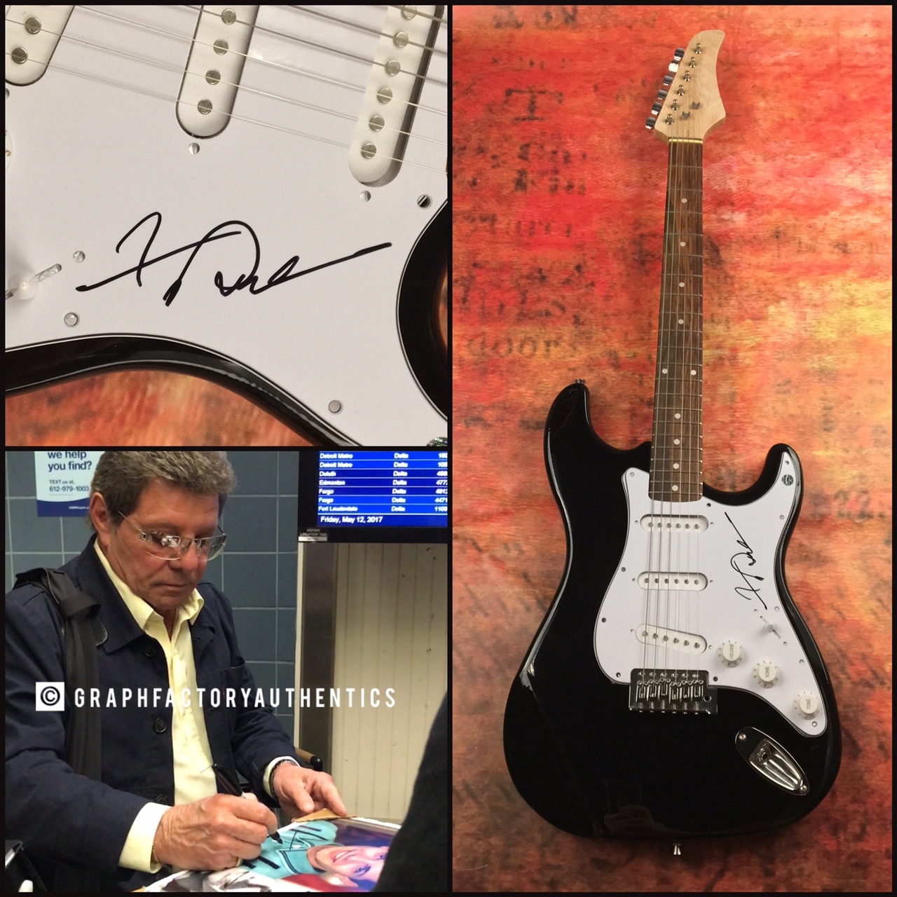 GFA Teen Idol Legend * FRANKIE AVALON * Signed Electric Guitar PROOF F2 COA