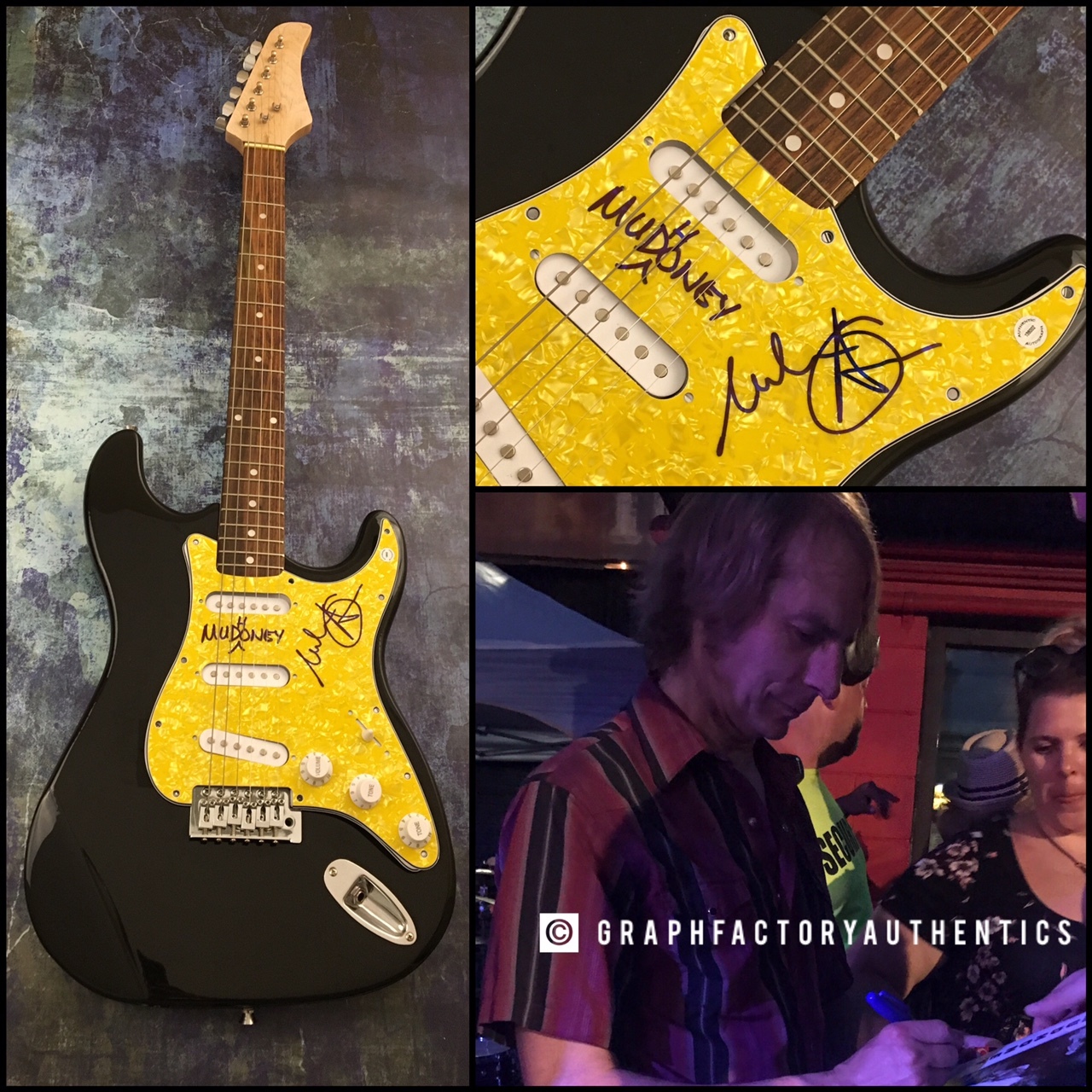 GFA Mudhoney Frontman * MARK ARM * Signed Autographed Electric Guitar PROOF COA