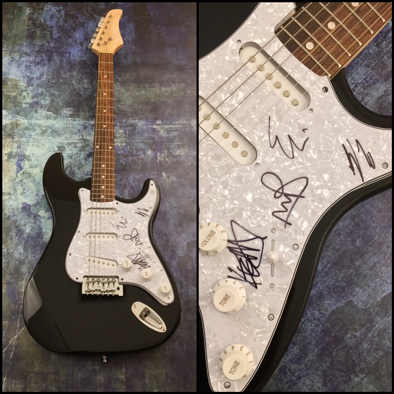 GFA Shut Up and Dance * WALK THE MOON * Band Signed Electric Guitar COA