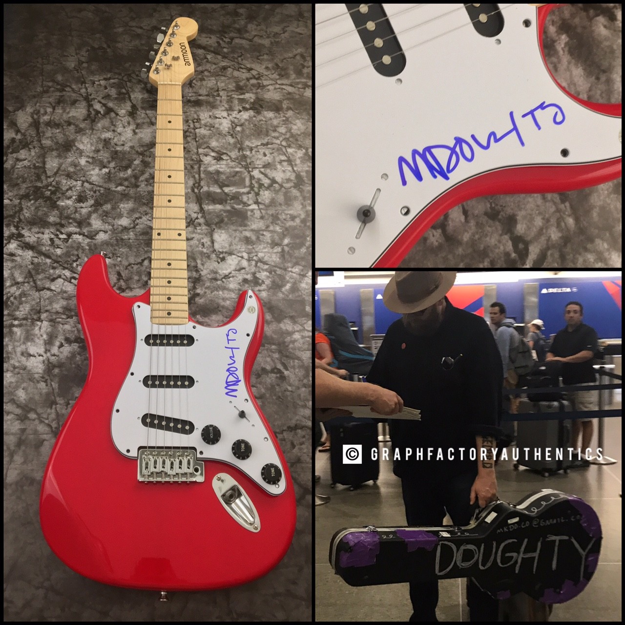 GFA Soul Coughing * MIKE DOUGHTY * Signed Electric Guitar PROOF AD1 COA