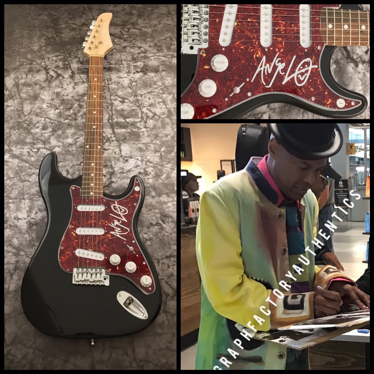 GFA Fishbone Lead Singer * ANGELO MOORE * Signed Electric Guitar PROOF COA