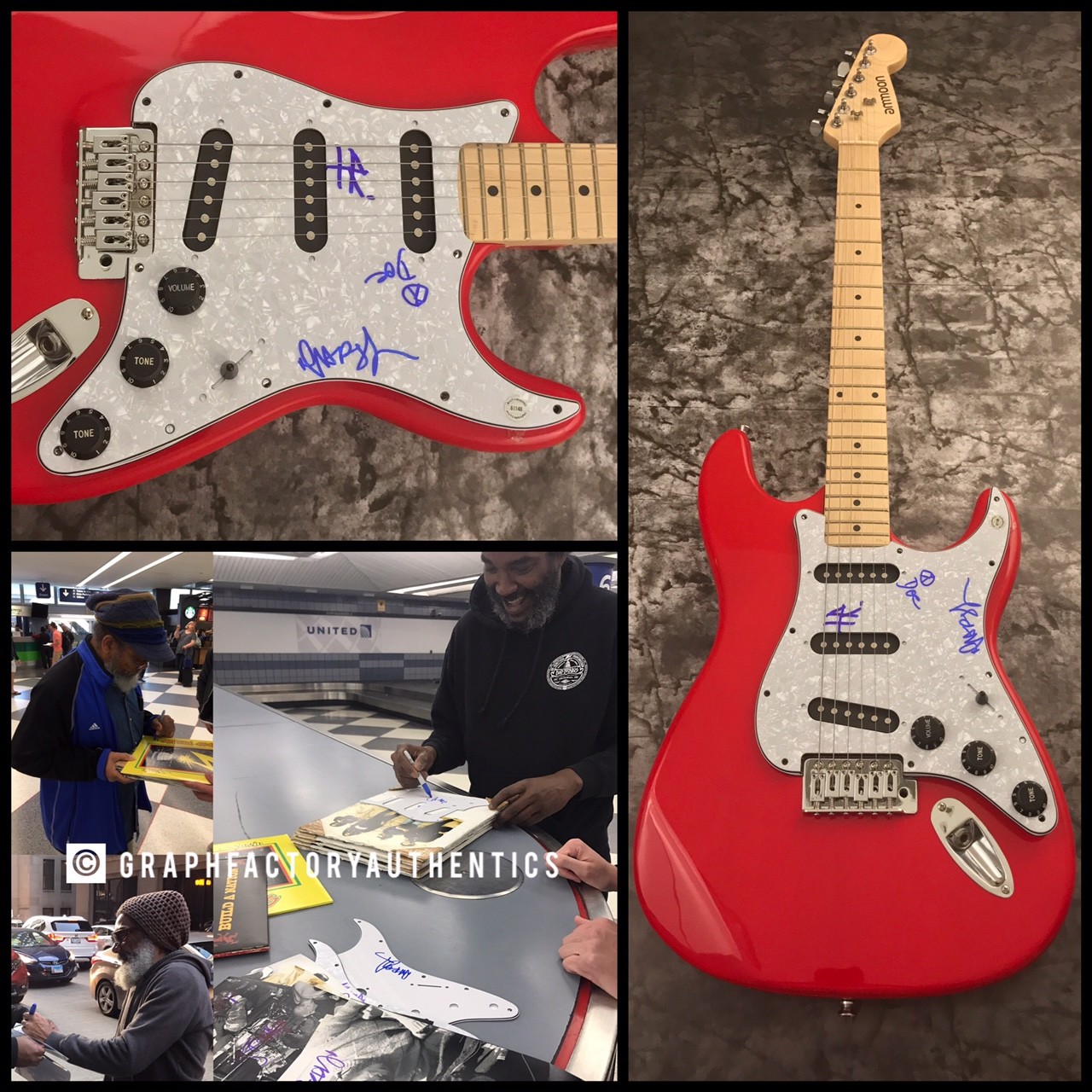 GFA HR, Dr. Know & Darryl * BAD BRAINS * Signed Electric Guitar PROOF B2 COA