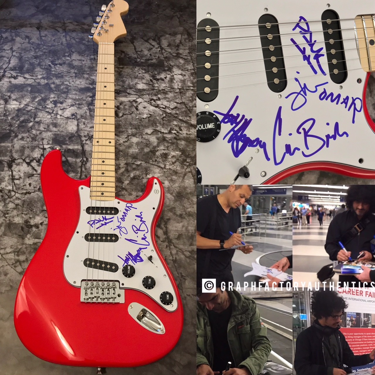 GFA Cedric Bixler Band x5 * AT THE DRIVE-IN * Signed Electric Guitar A1 COA