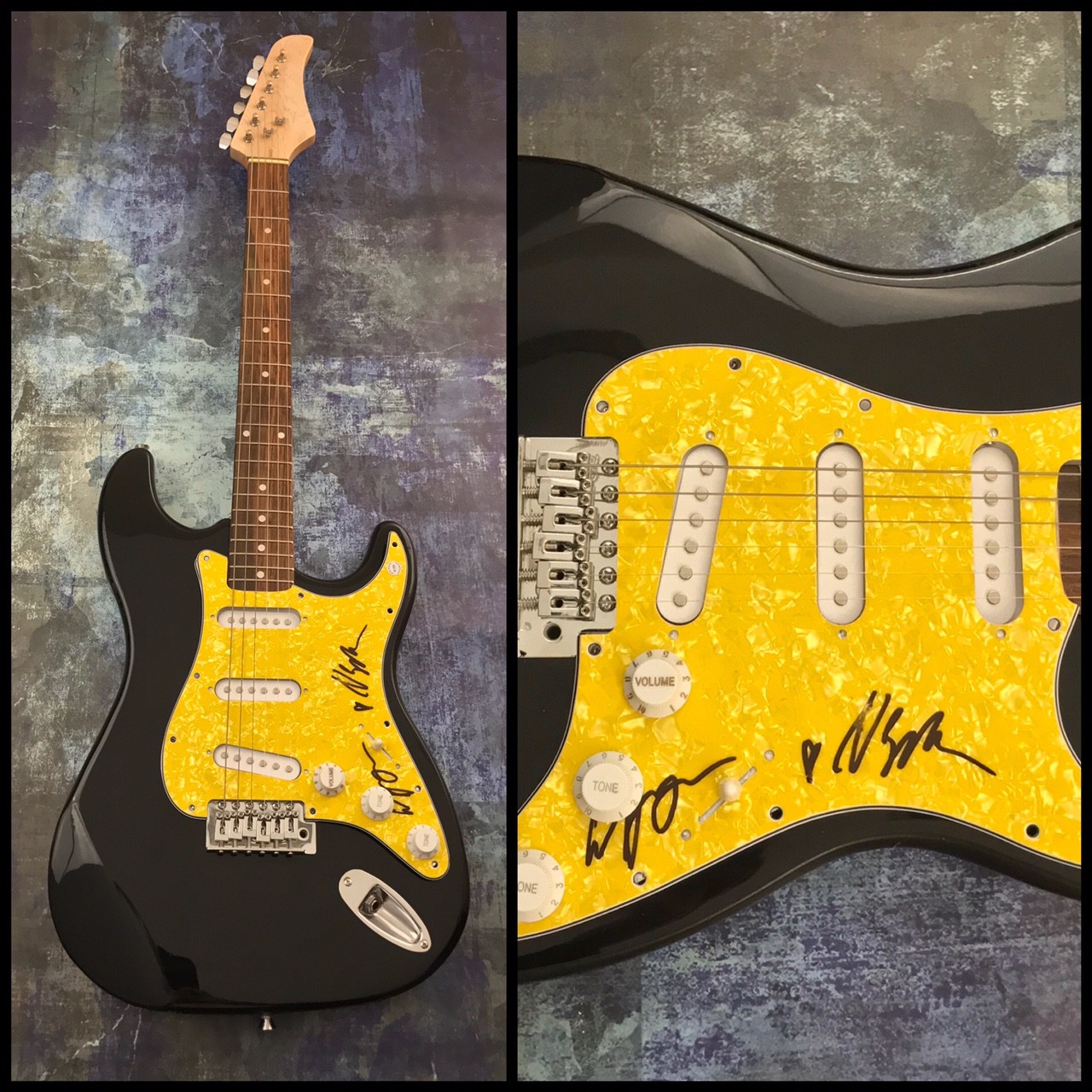 GFA Natalie & Elliot Bergman * WILD BELLE * Band Signed Electric Guitar LA1 COA