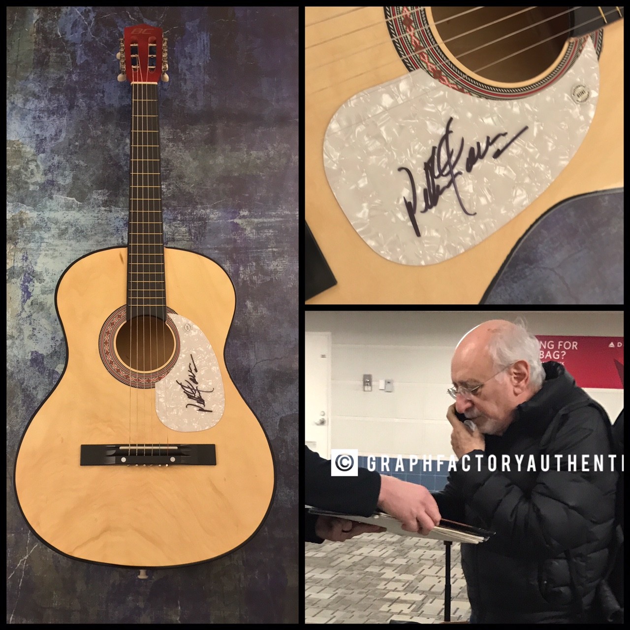 GFA Peter, Paul and Mary Band * PETER YARROW * Signed Acoustic Guitar PROOF COA