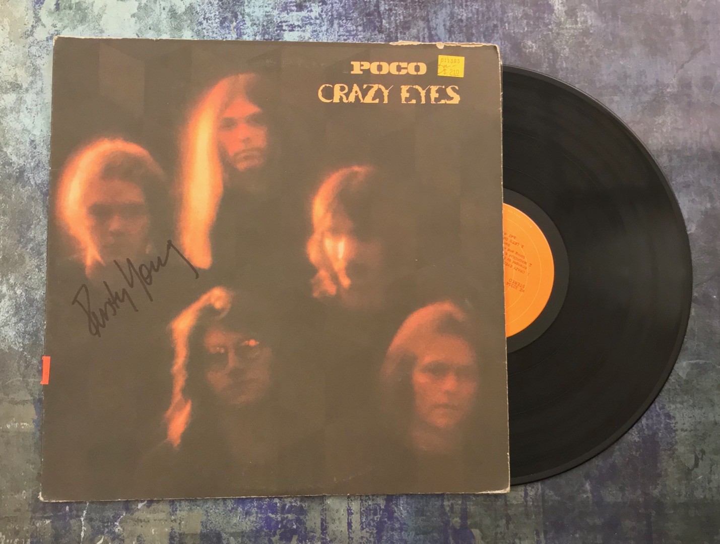 GFA Poco Band Guitarist * RUSTY YOUNG * Signed Record Album PROOF AD1 COA