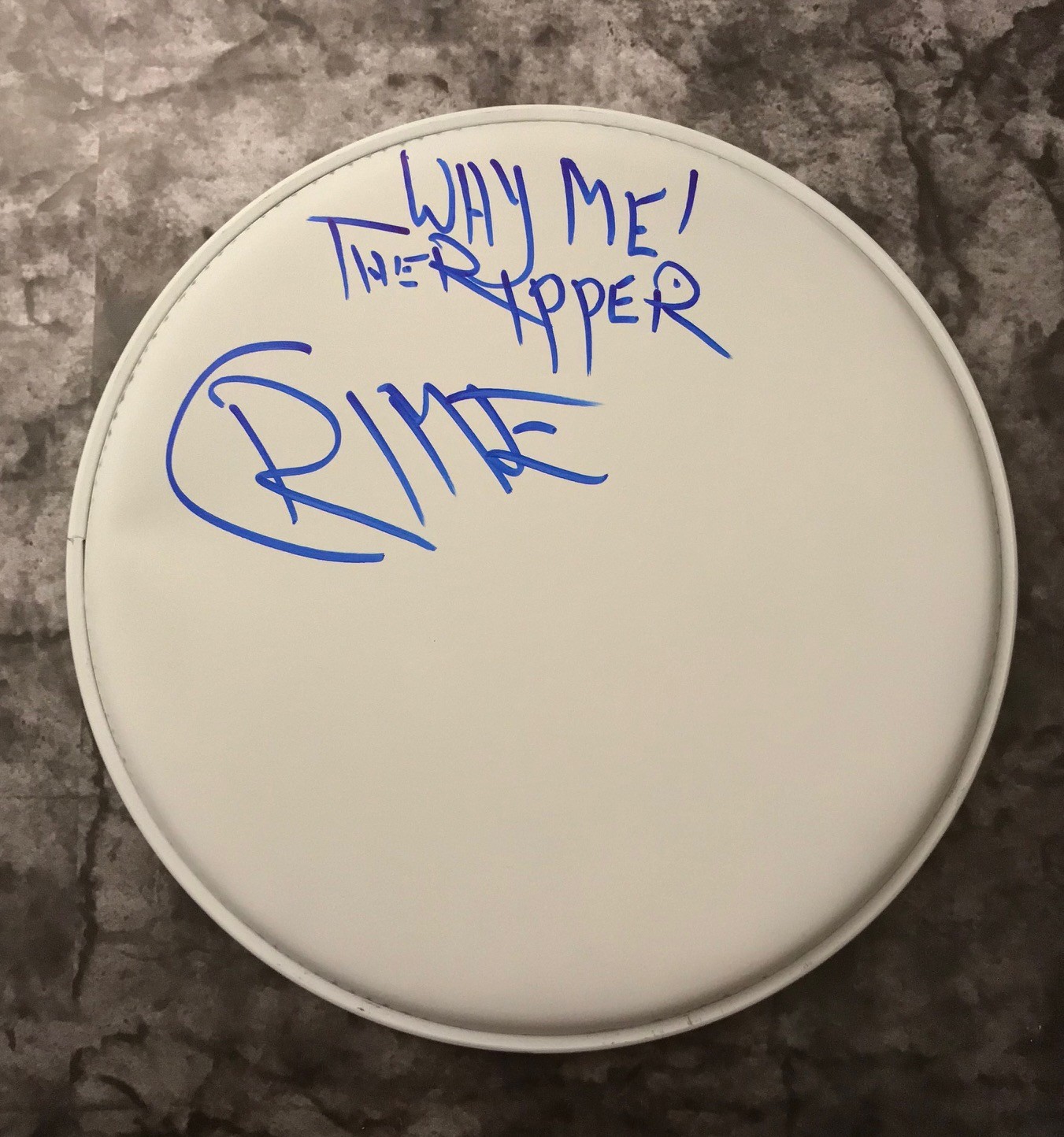 GFA Crime Band * RON THE RIPPER GRECO * Signed Autograph Drumhead AD1 COA