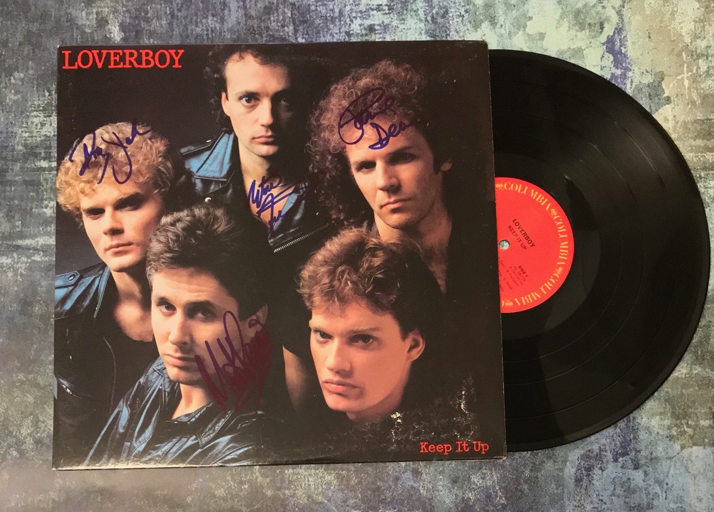 GFA Mike Reno Band x4 * LOVERBOY * Signed Record Album AD1 PROOF COA