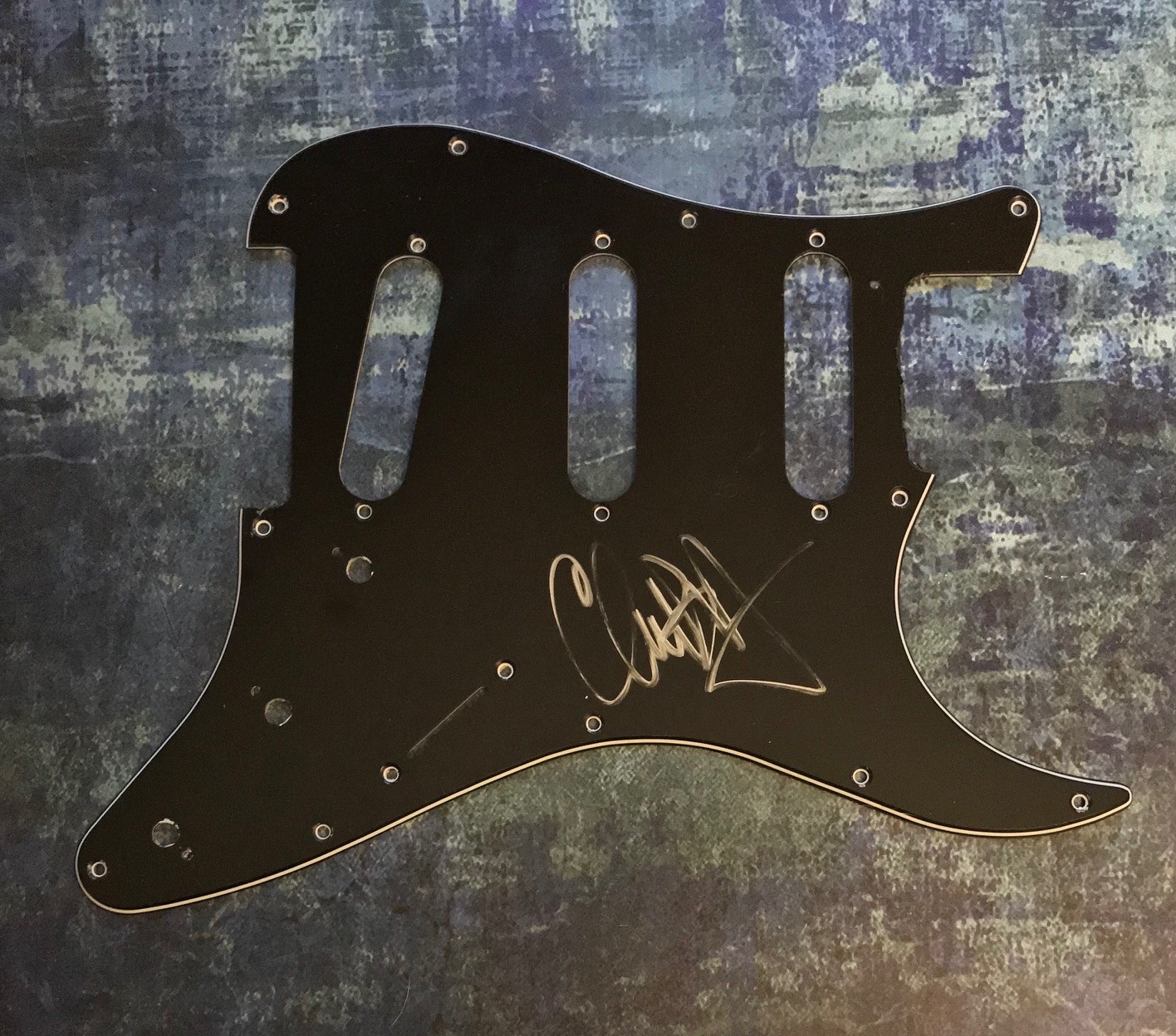 GFA Testament Frontman * CHUCK BILLY * Signed Electric Pickguard PROOF COA