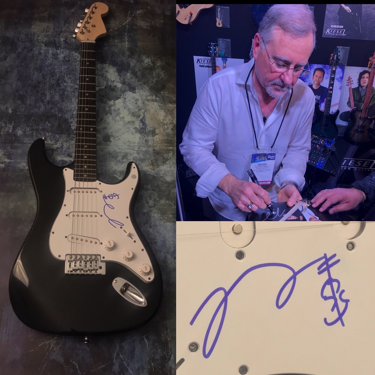 GFA Wood Metal Jazz Bassist * BRIAN BROMBERG * Signed Electric Guitar PROOF COA