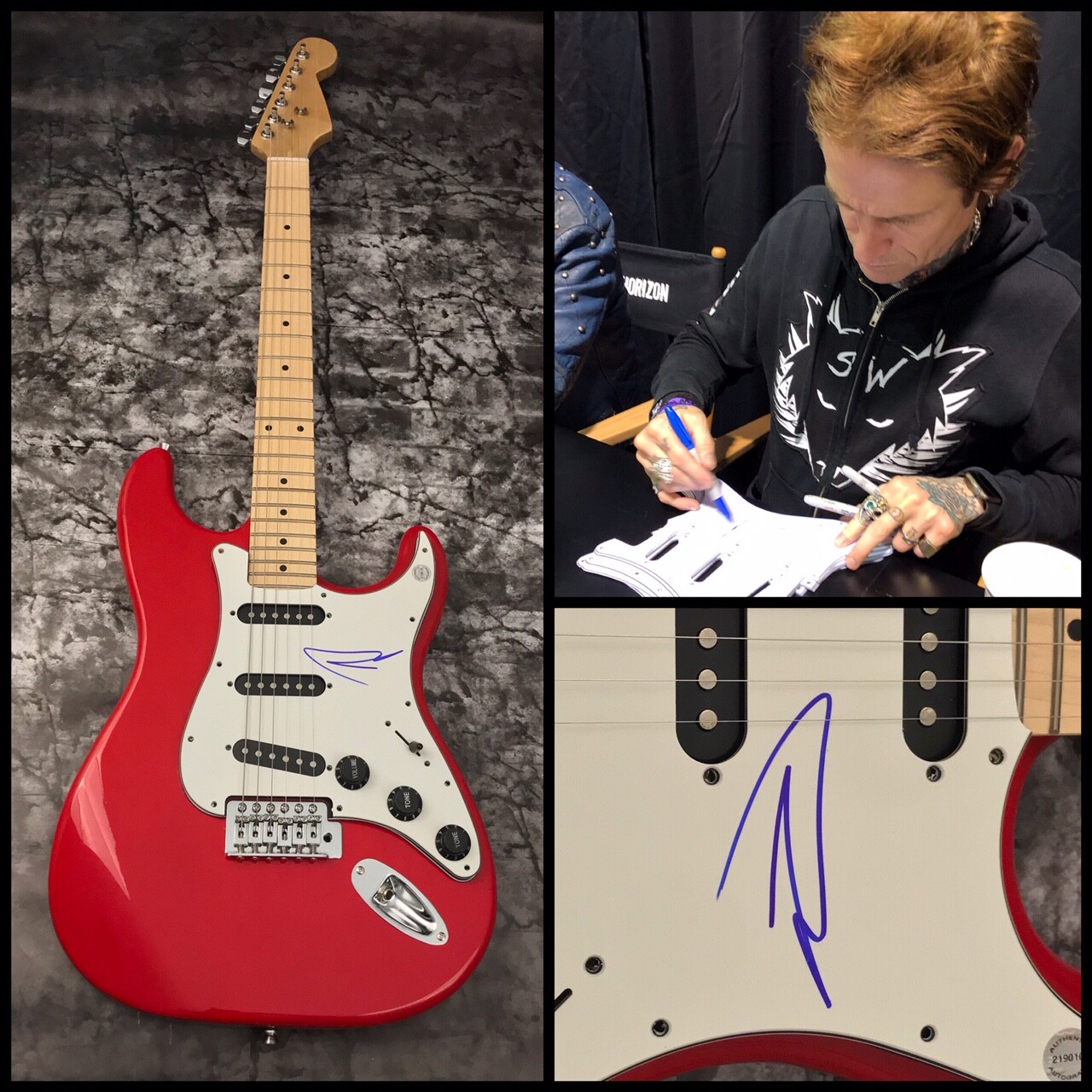GFA Buckcherry * JOSH TODD * Signed Autographed Red Electric Guitar PROOF COA