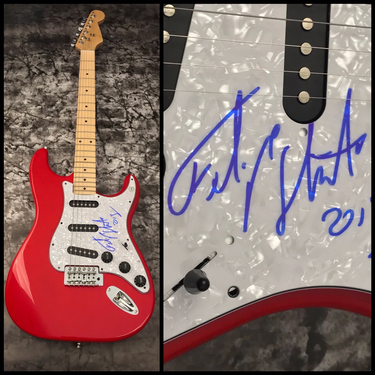 GFA Enanitos Verdes Group * FELIPE STAITI * Signed Electric Guitar F3 COA