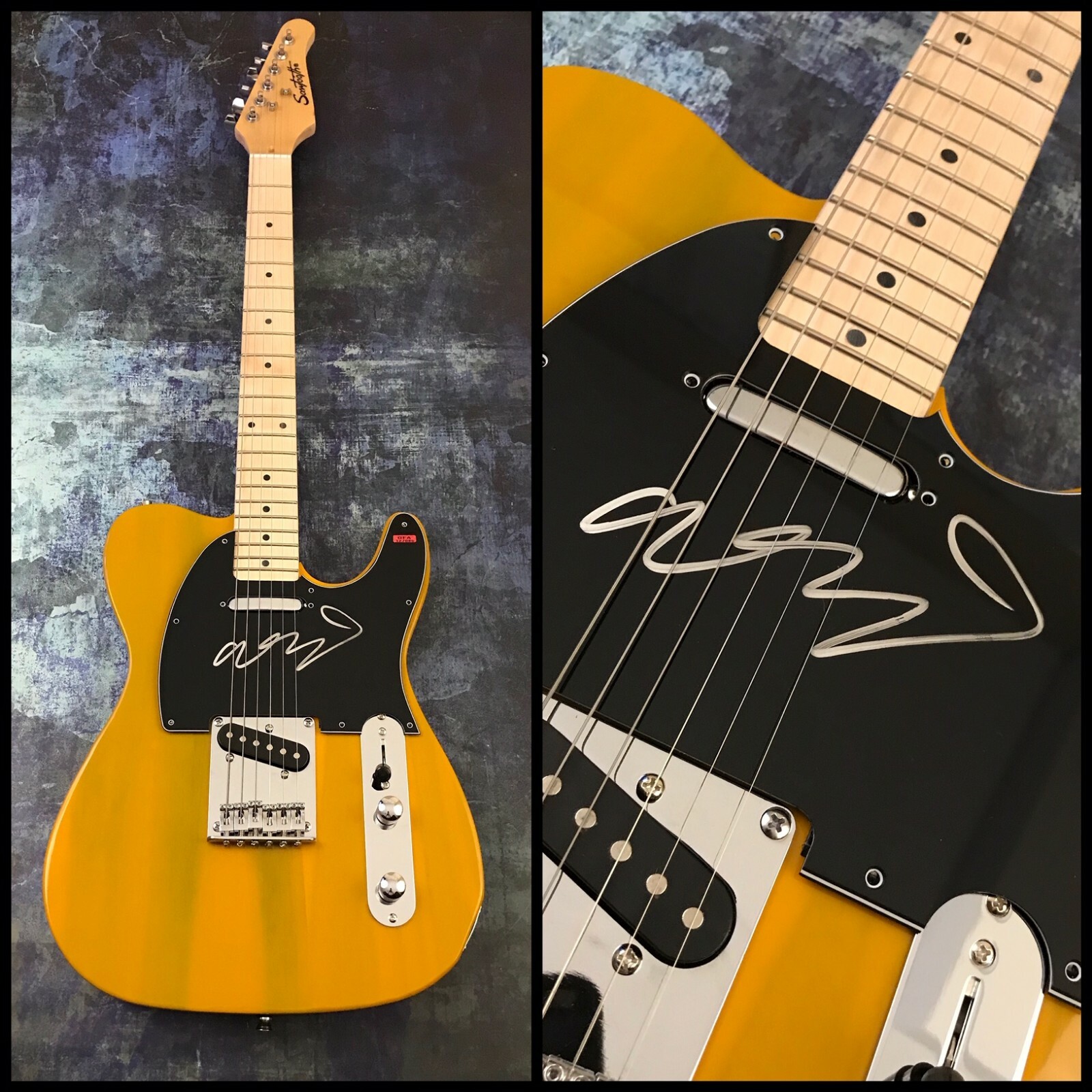 GFA Edward Sharpe & the Magnetic Zeros * ALEX EBERT * Electric Signed Guitar COA