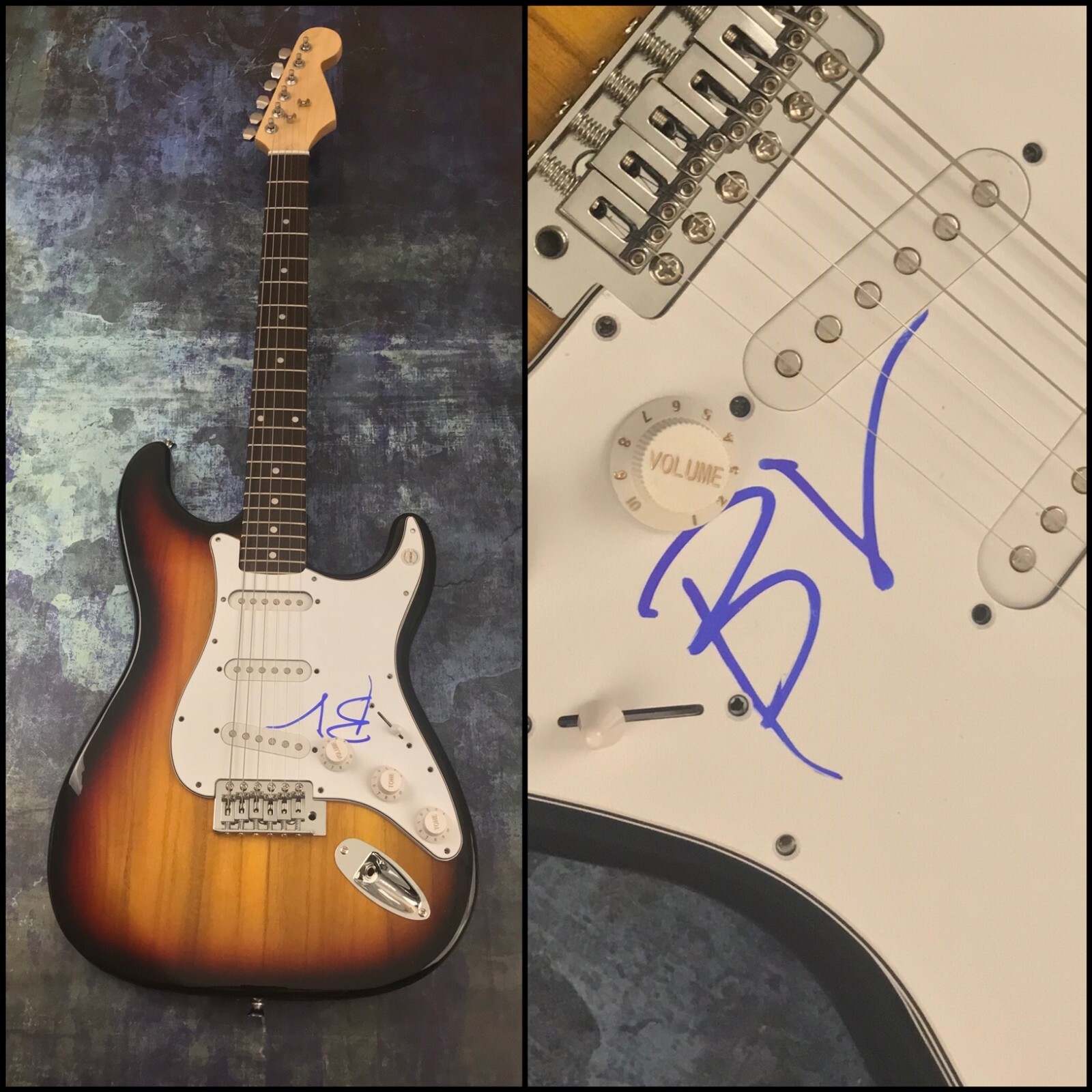 GFA Drew Barrymore La La Land * BRYCE VINE * Signed Sunburst Electric Guitar COA