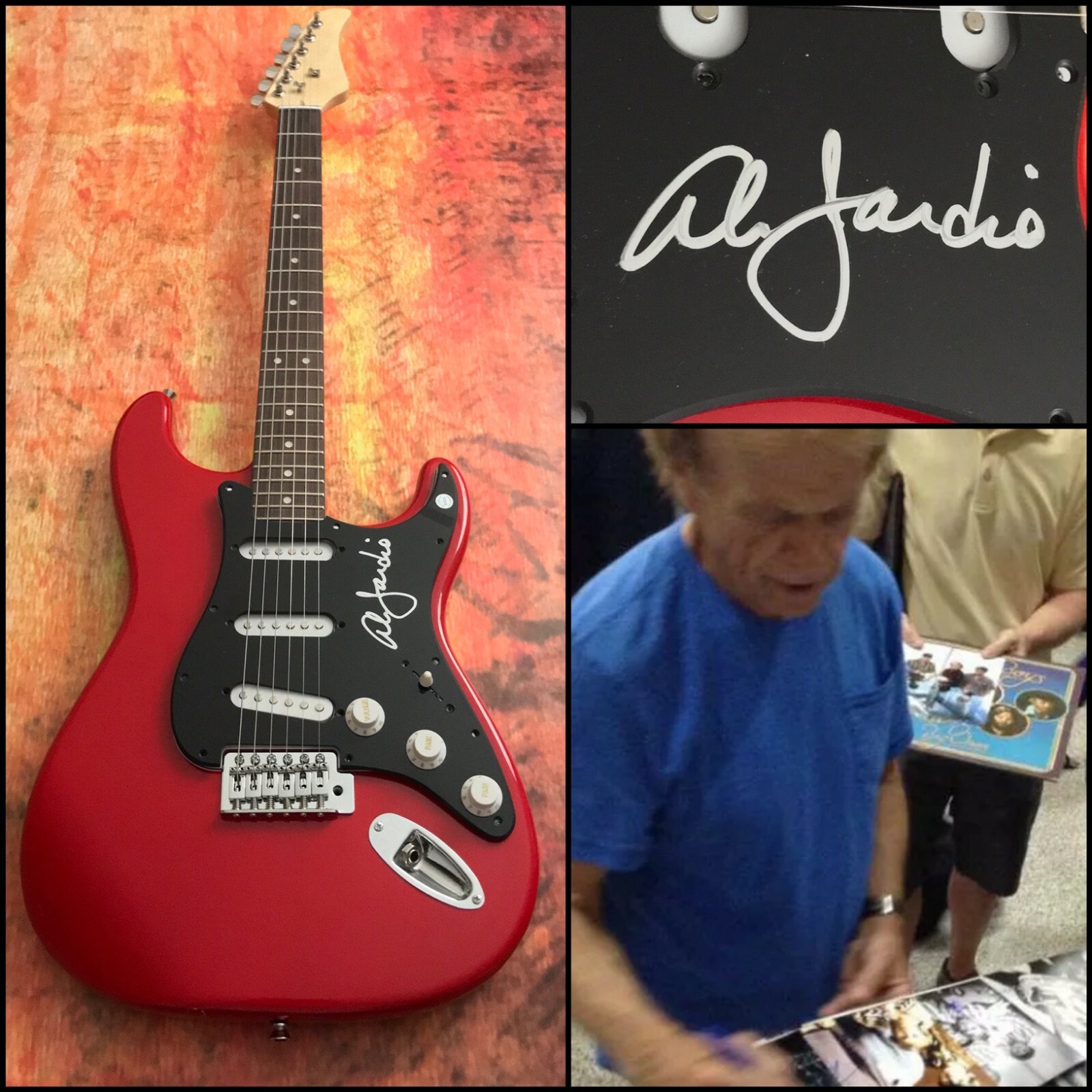 GFA The Beach Boys * AL JARDINE * Signed Electric Guitar PROOF A3 COA