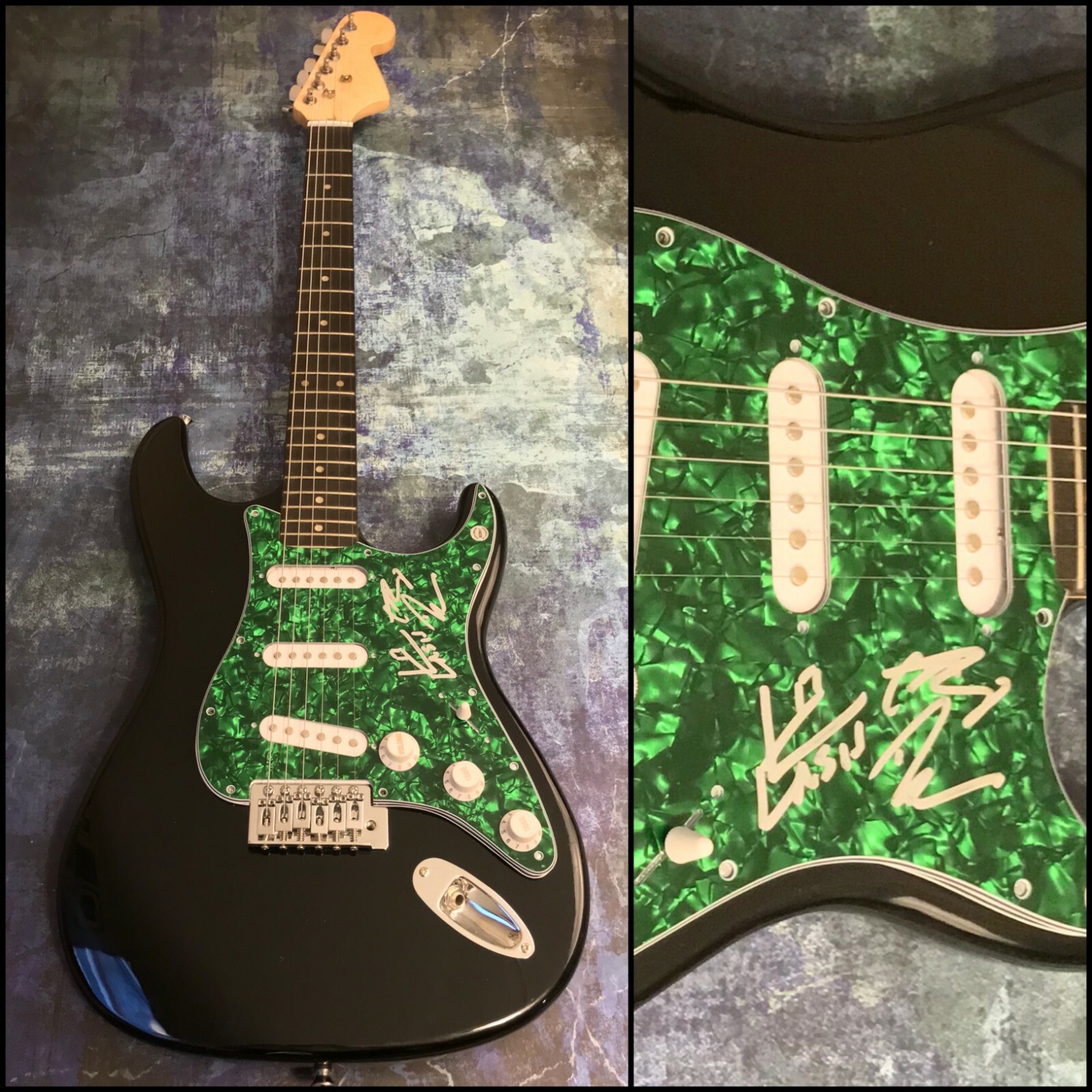 GFA Preston Brust & Chris Lucas * LoCASH * Signed Duo Electric Guitar COA