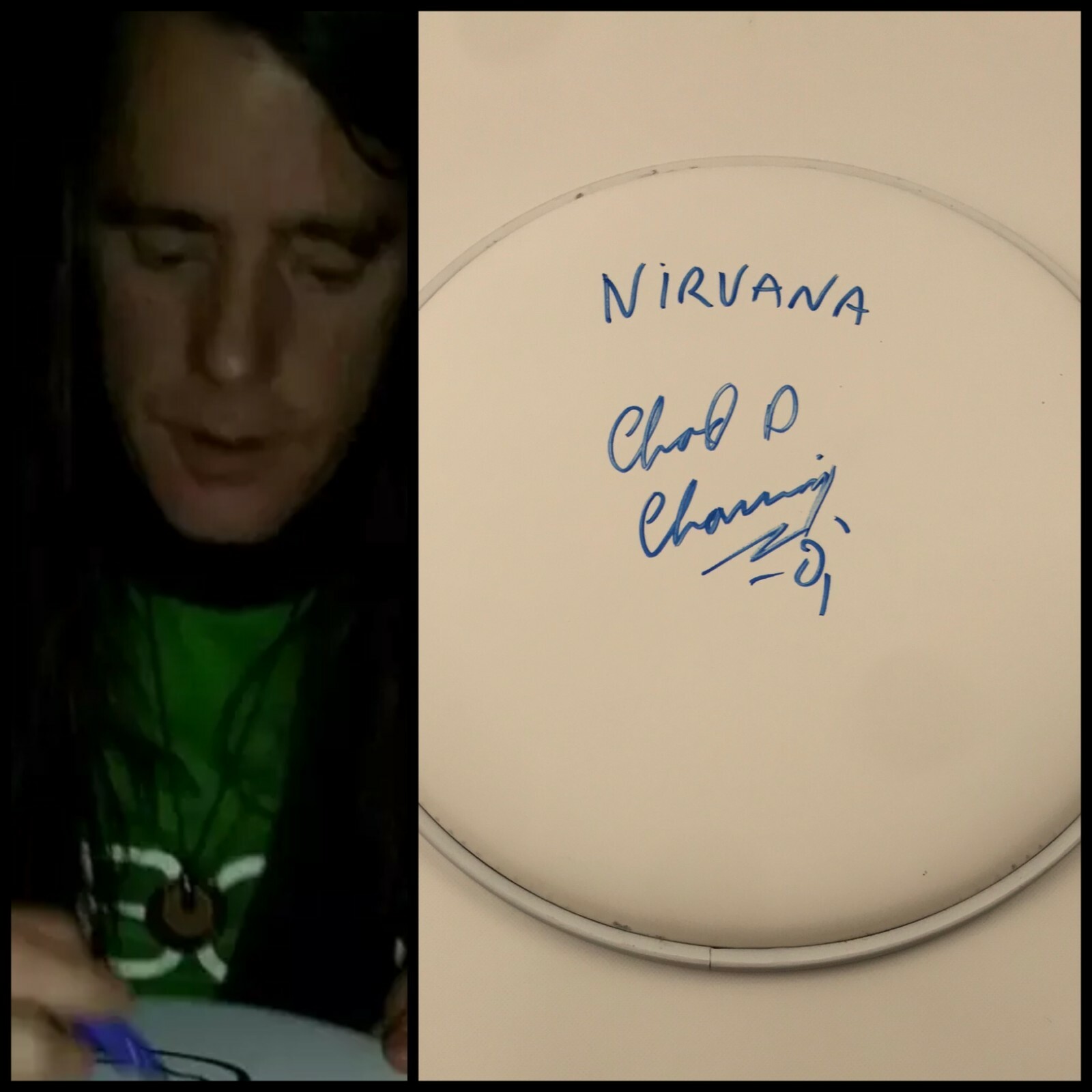 GFA Nirvana Original Drummer * CHAD CHANNING * Signed New 10
