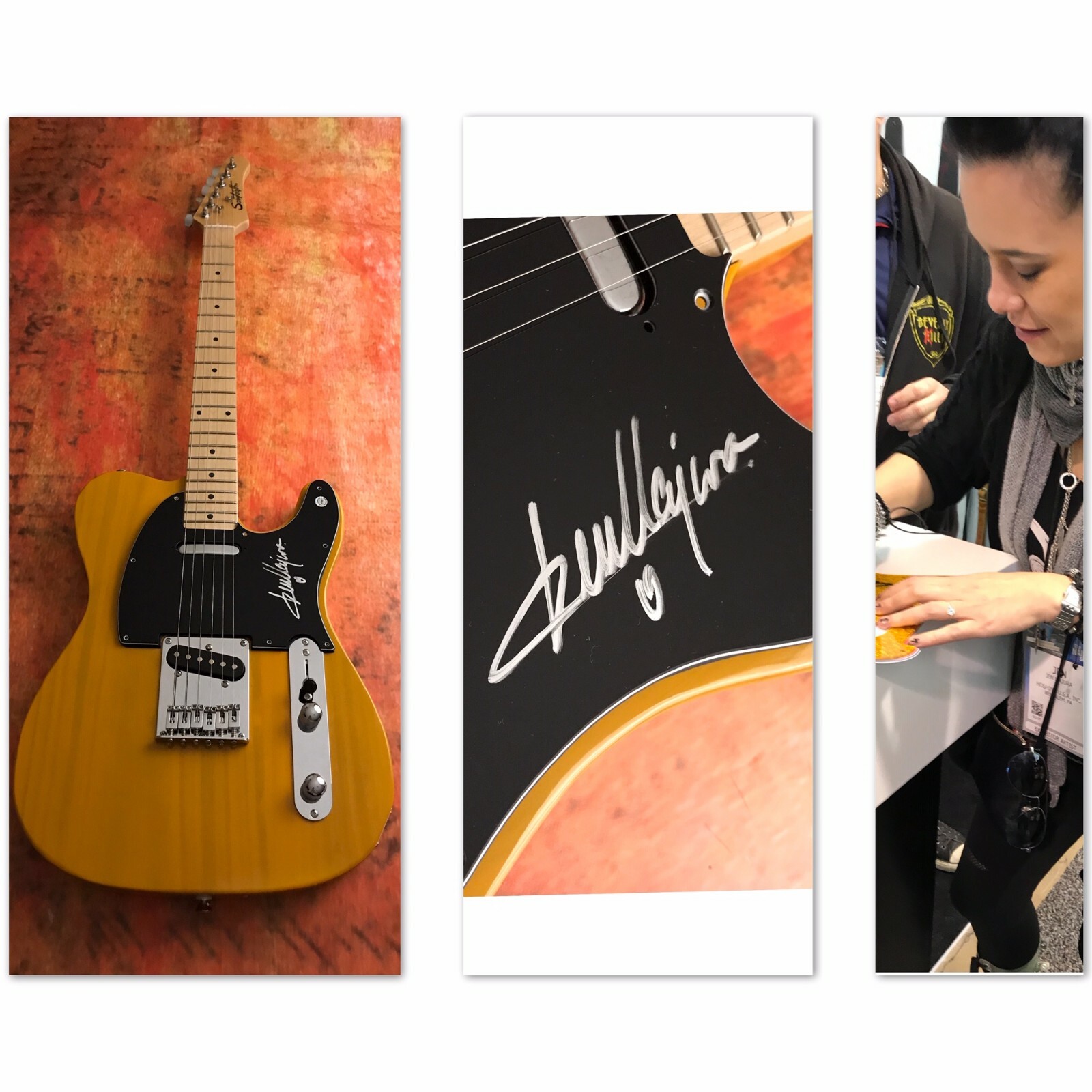 GFA Evanescence Guitarist * JEN MAJURA * Signed Electric Tele Guitar PROOF COA