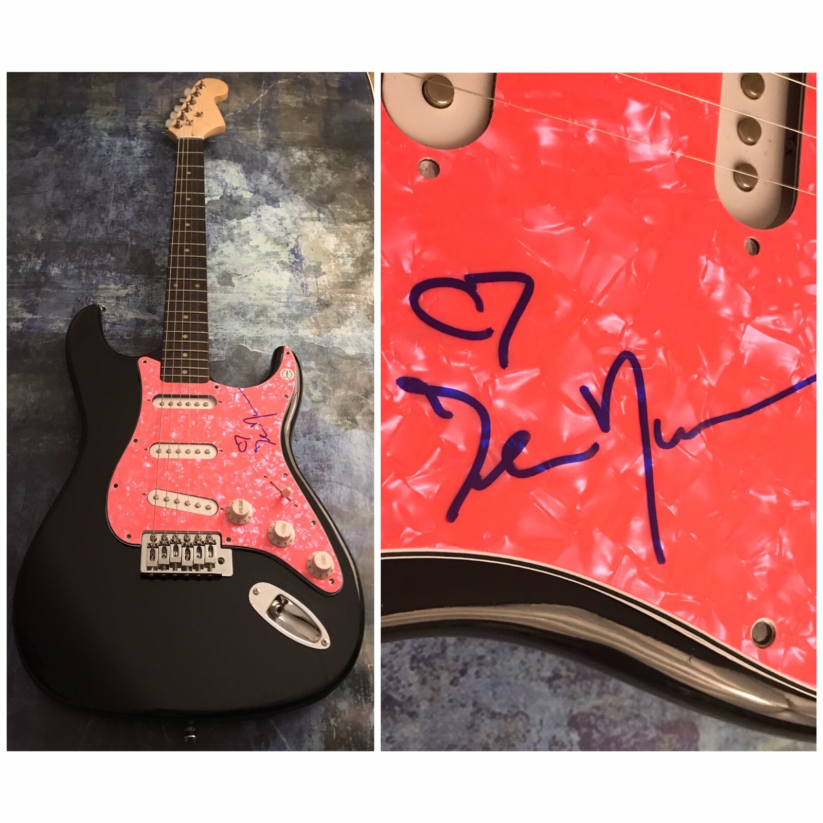 GFA Berlin Take My Breath Away * TERRI NUNN * Signed Pink Electric Guitar COA