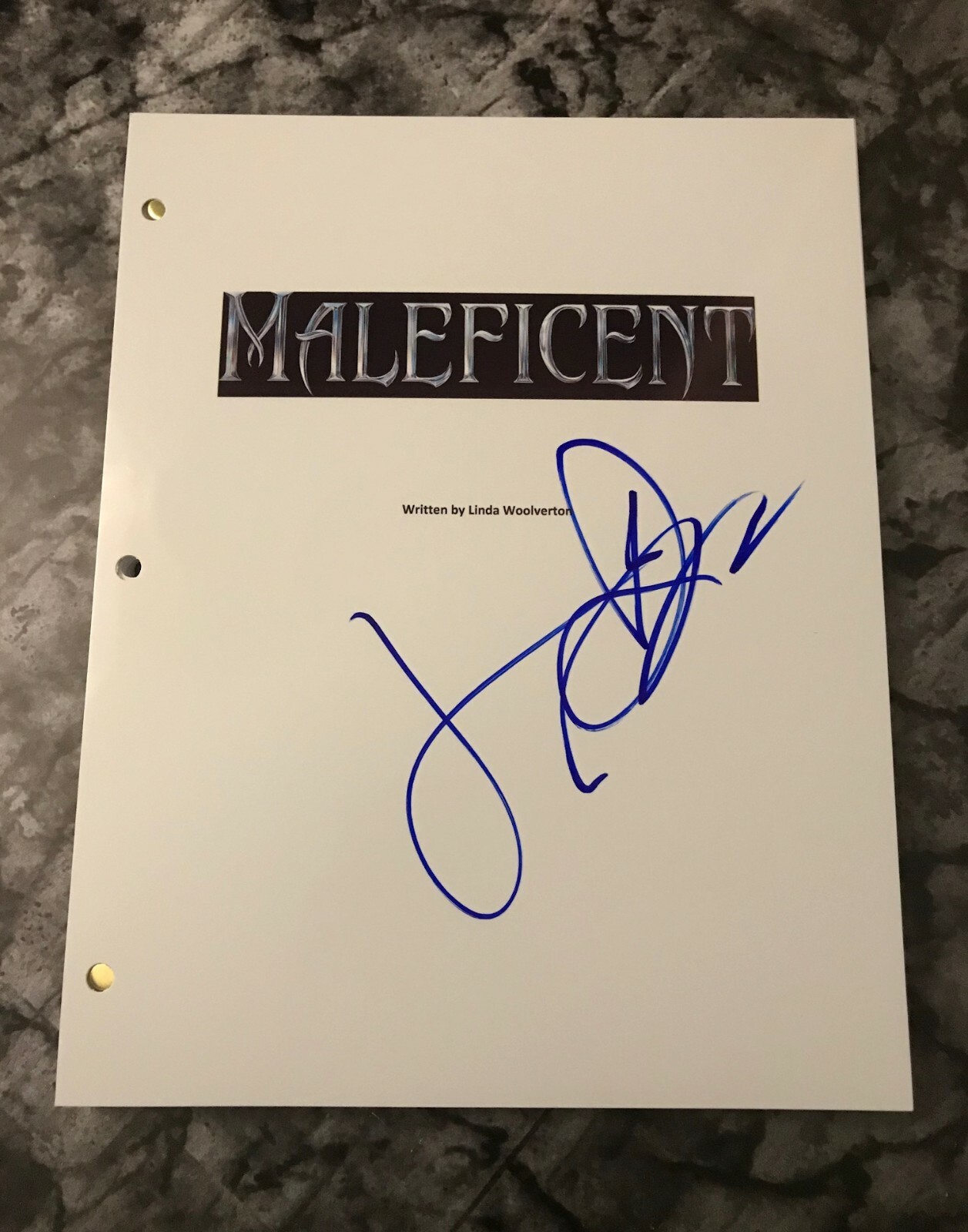 GFA Maleficent Movie * JUNO TEMPLE * Signed Autographed Movie Script COA