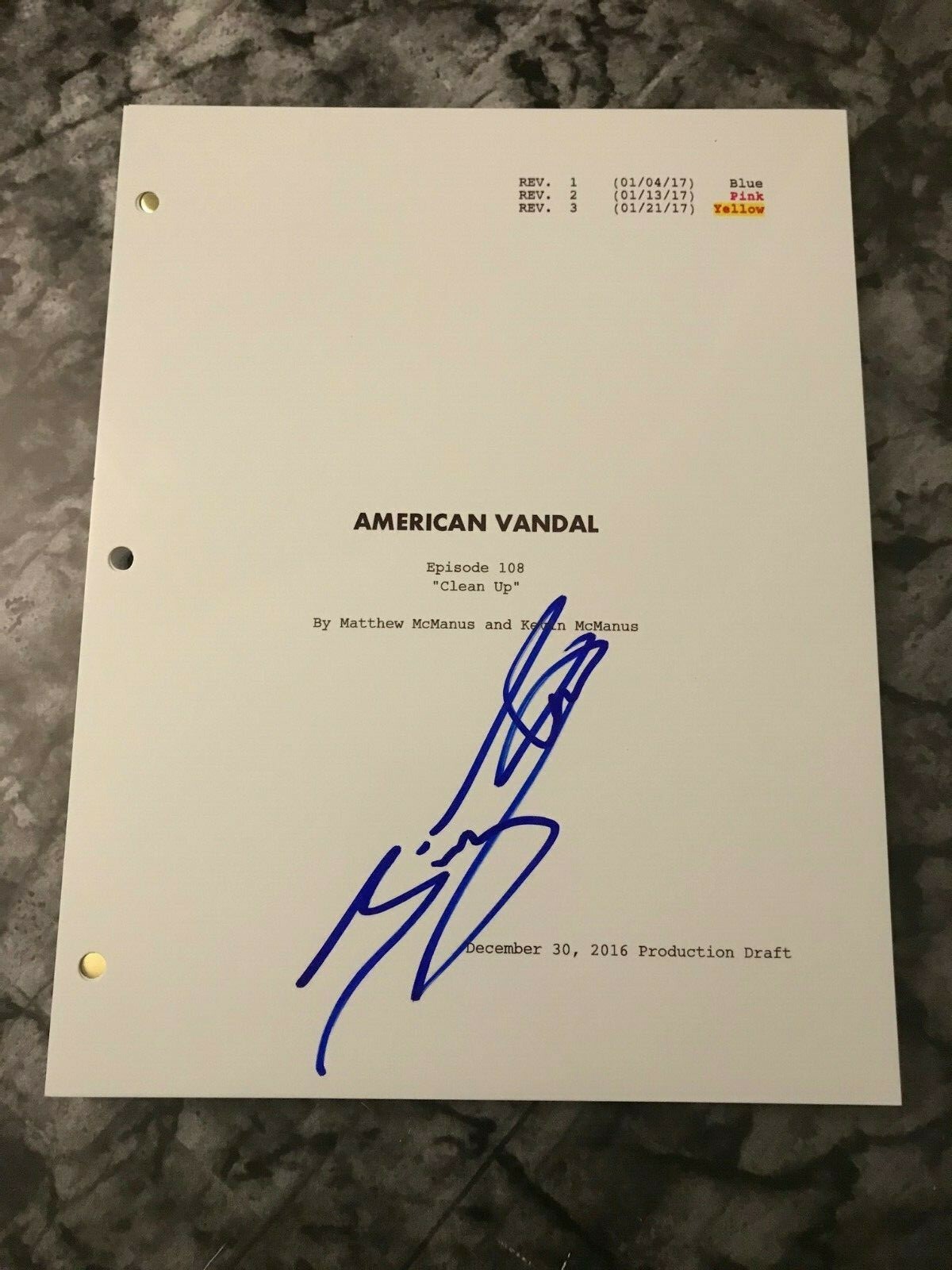 GFA American Vandal Dylan * JIMMY TATRO * Signed Autographed Script AD1 COA