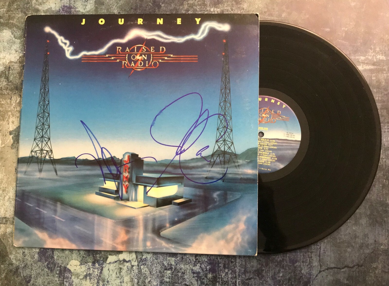 GFA Neal Schon & Jonathan Cain * JOURNEY * Band Signed Record Album PROOF AD1COA