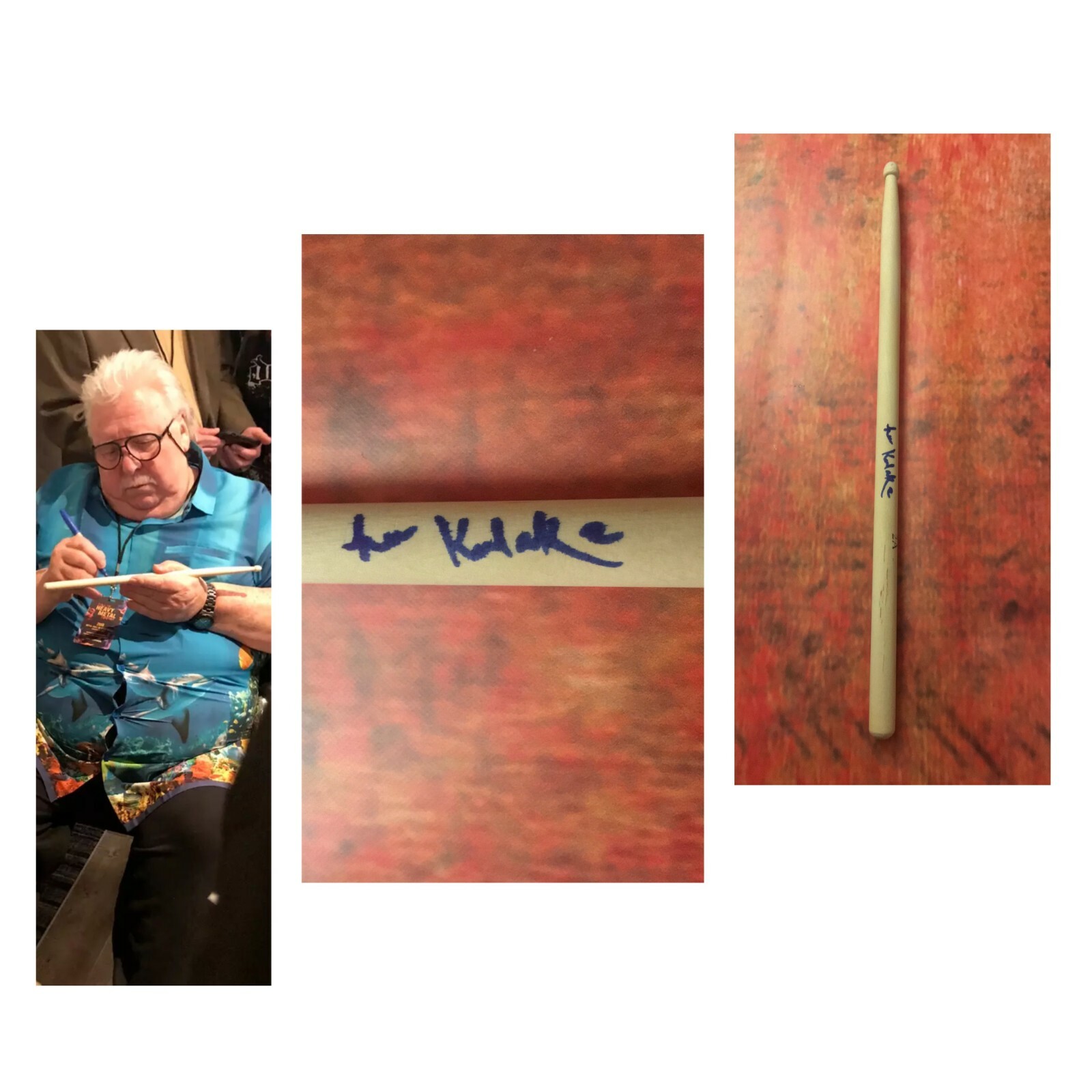 GFA URIAH DEEP OZZY OSBOURNE * LEE KERSLAKE * SIGNED AUTOGRAPH DRUMSTICK L5 COA COLLECTIBLE MEMORABILIA