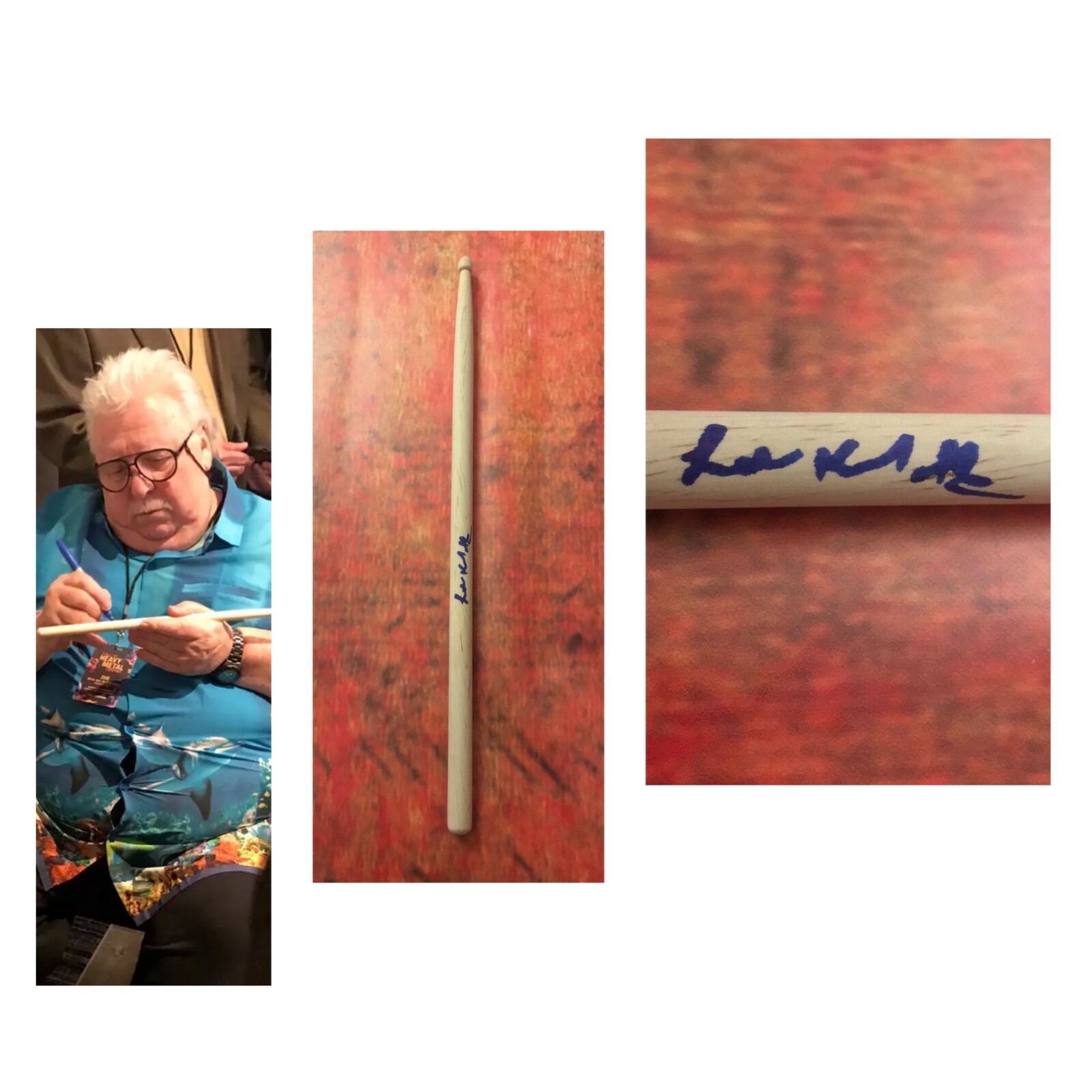 GFA Uriah Deep Ozzy Osbourne * LEE KERSLAKE * Signed Autograph Drumstick L8 COA