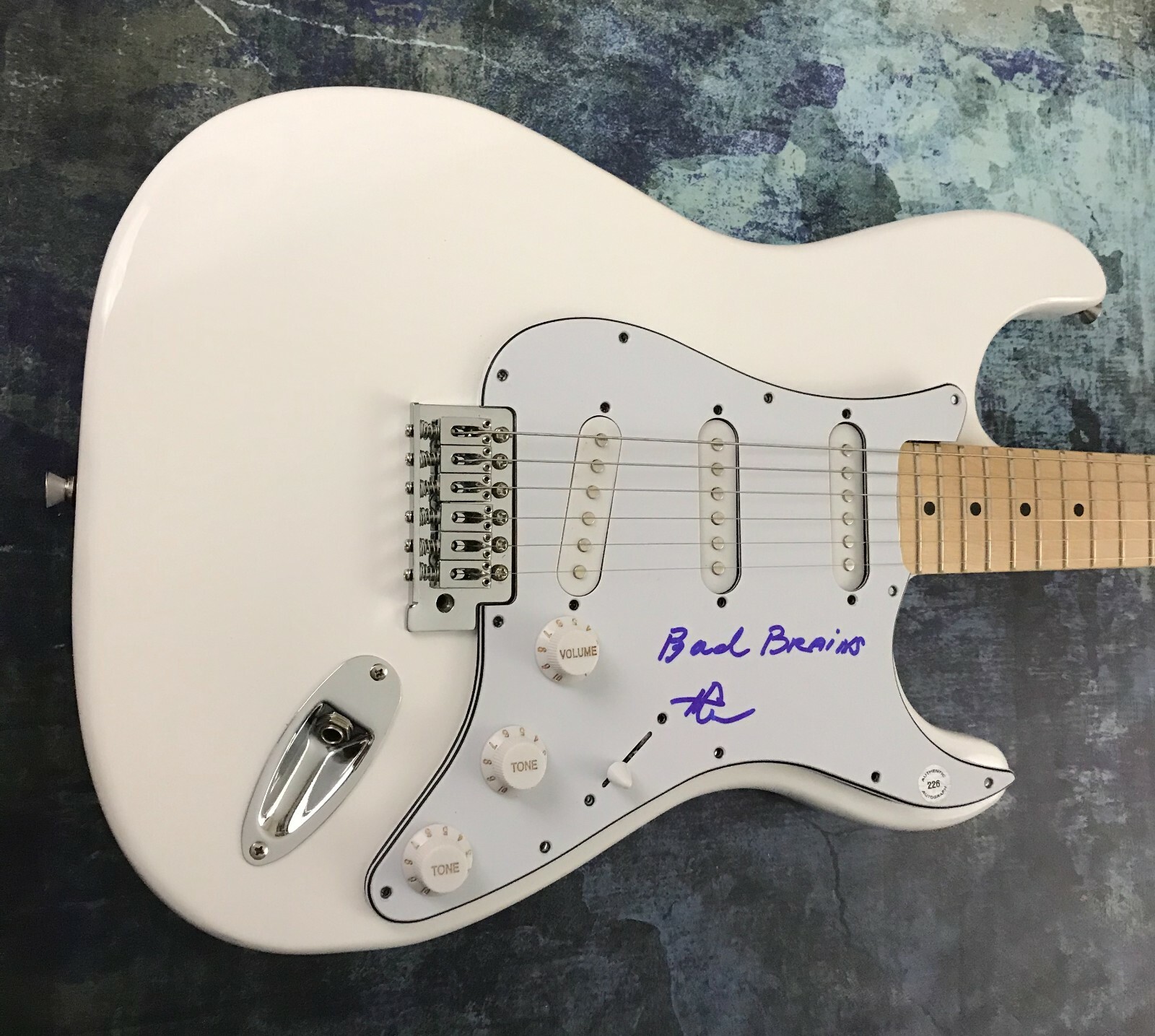 GFA Bad Brains I Against I * H.R. HUMAN RIGHTS * Signed Electric Guitar HR5 COA