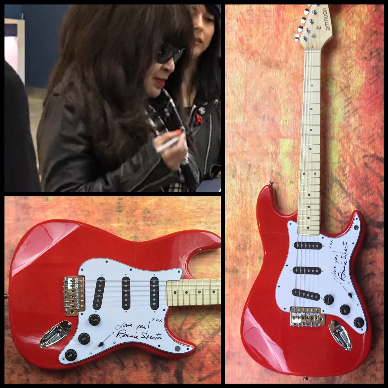 GFA The Ronettes Singer * RONNIE SPECTOR * Signed Electric Guitar PROOF AD3 COA