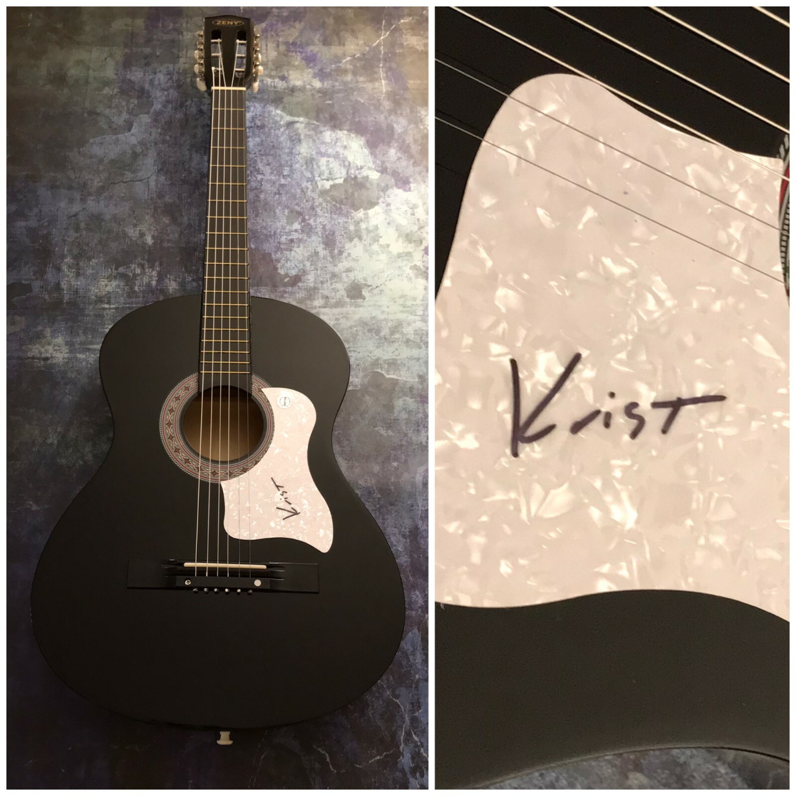 GFA Nirvana Original Bassist * KRIST NOVOSELIC * Signed Acoustic Guitar K1 COA