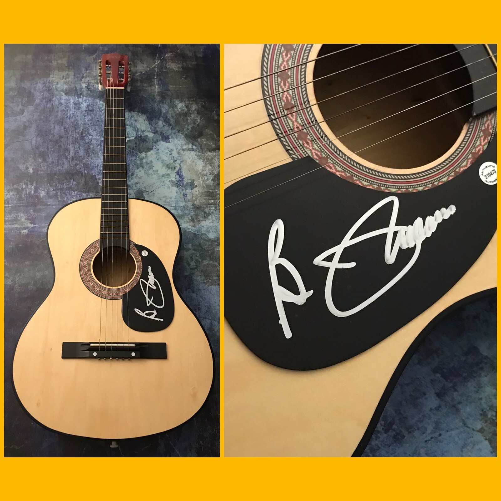 GFA Hooked on a Feeling * B.J. THOMAS * Signed Autograph Acoustic Guitar B2 COA