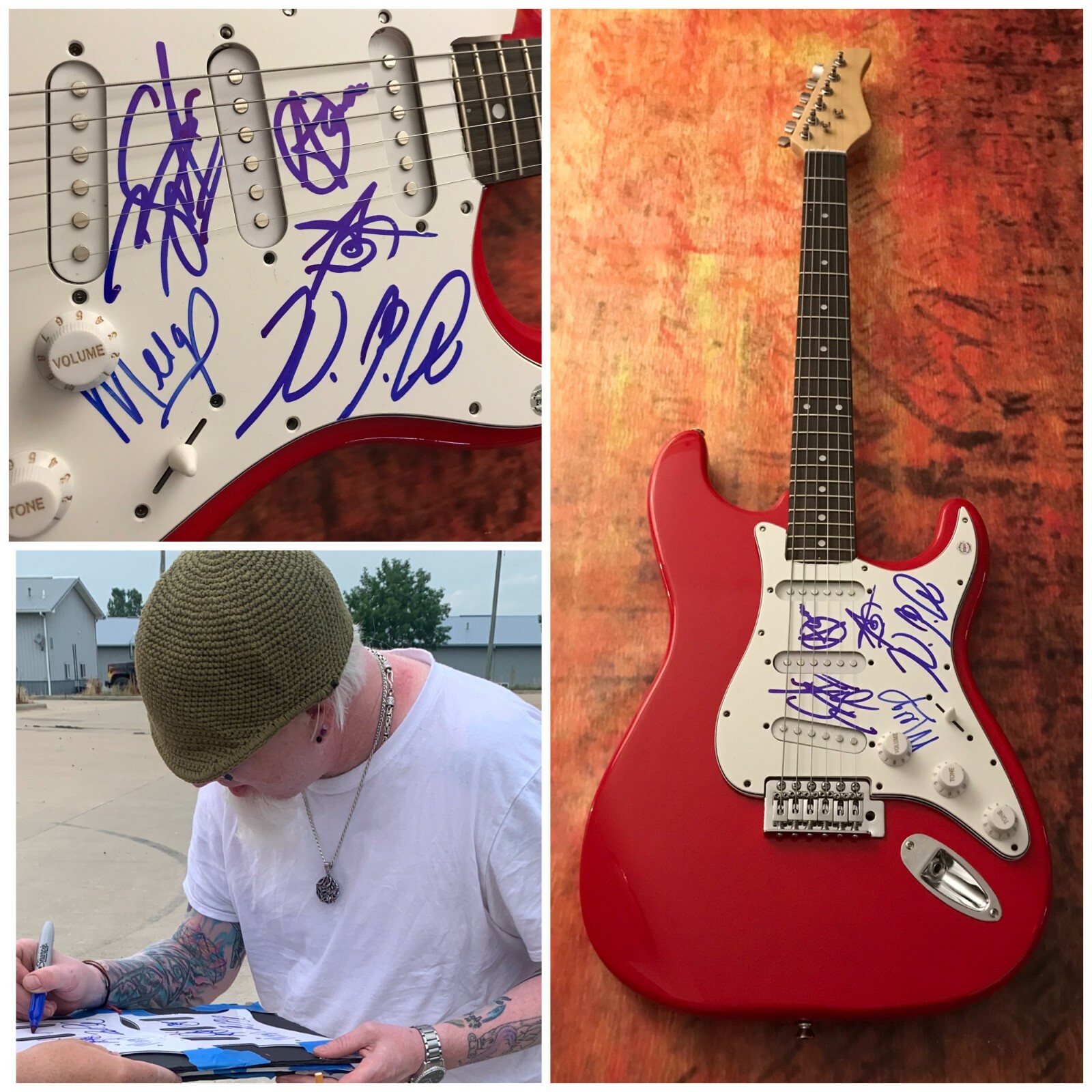 GFA Aaron Nordstrom x5 Band * GEMINI SYNDROME * Signed Electric Guitar G1 COA