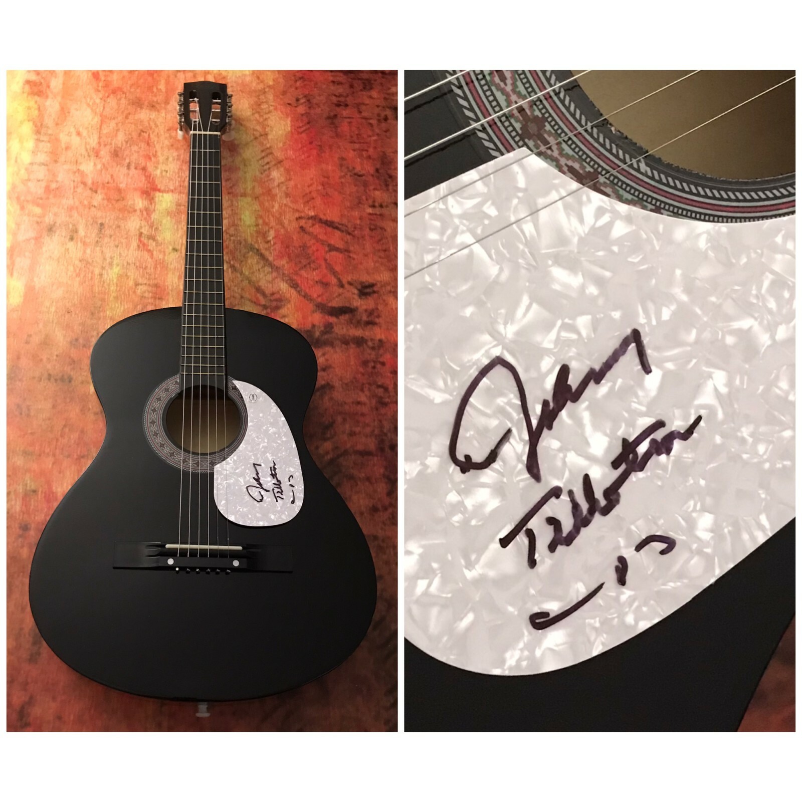 GFA Poetry in Motion Star * JOHNNY TILLOTSON * Signed Acoustic Guitar J1 COA
