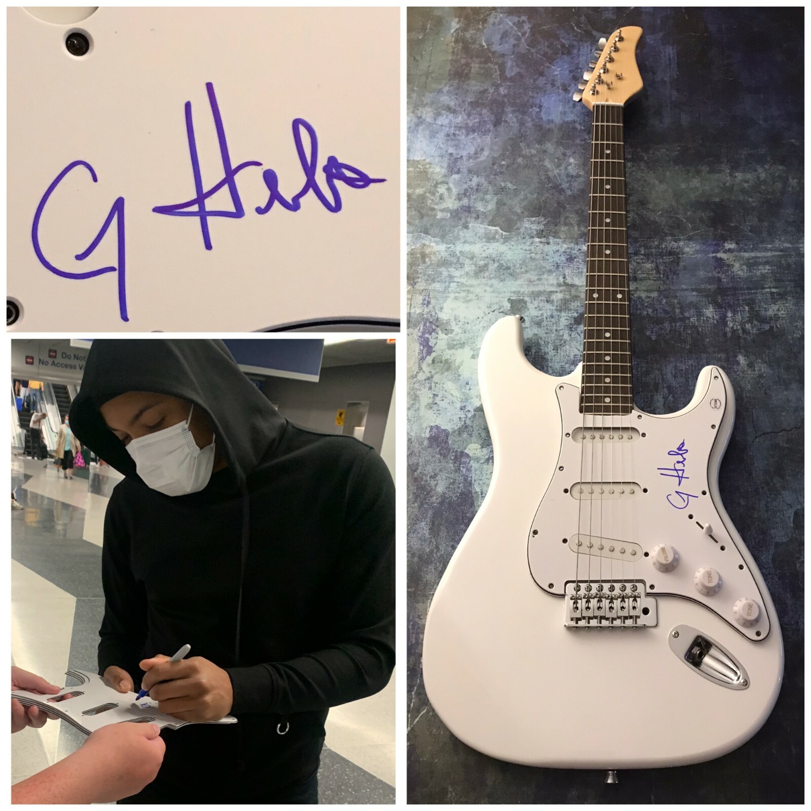 GFA PTSD 25 Street Loaded * G HERBO * Signed Electric Guitar PROOF G1 COA