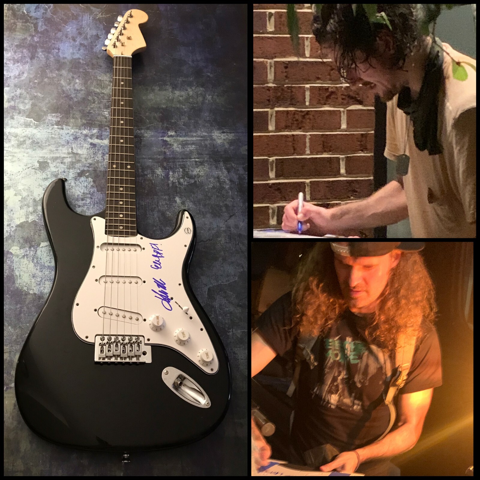 GFA Kevin McKeown & Eric Owen * BLACK PISTOL FIRE * Signed Electric Guitar B COA