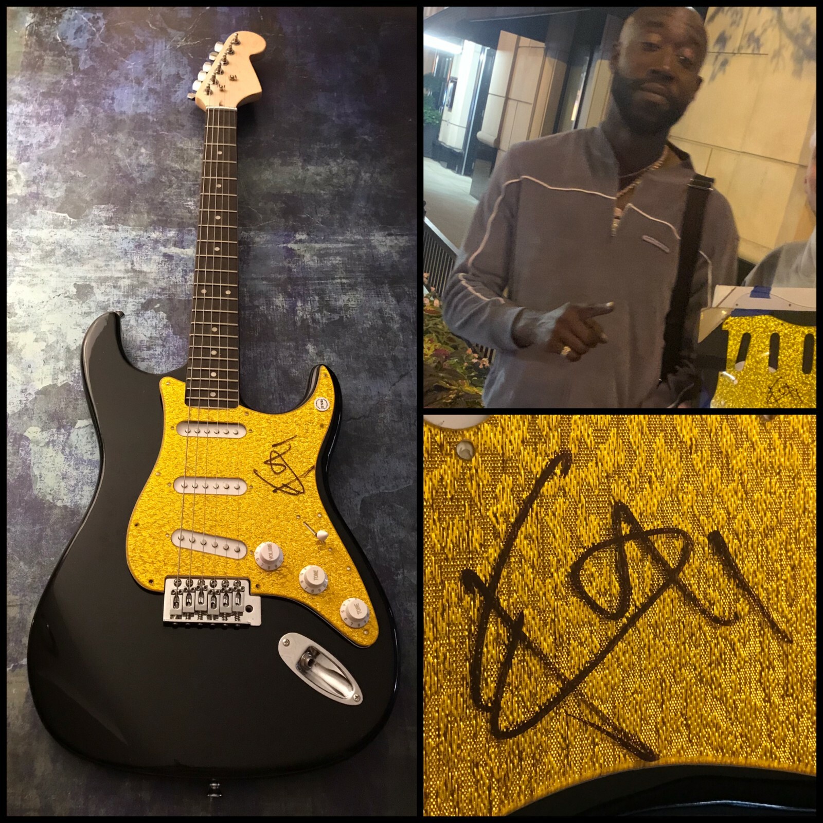 GFA 4 Thangs - Gang Signs * FREDDIE GIBBS * Signed Electric Guitar PROOF F2 COA