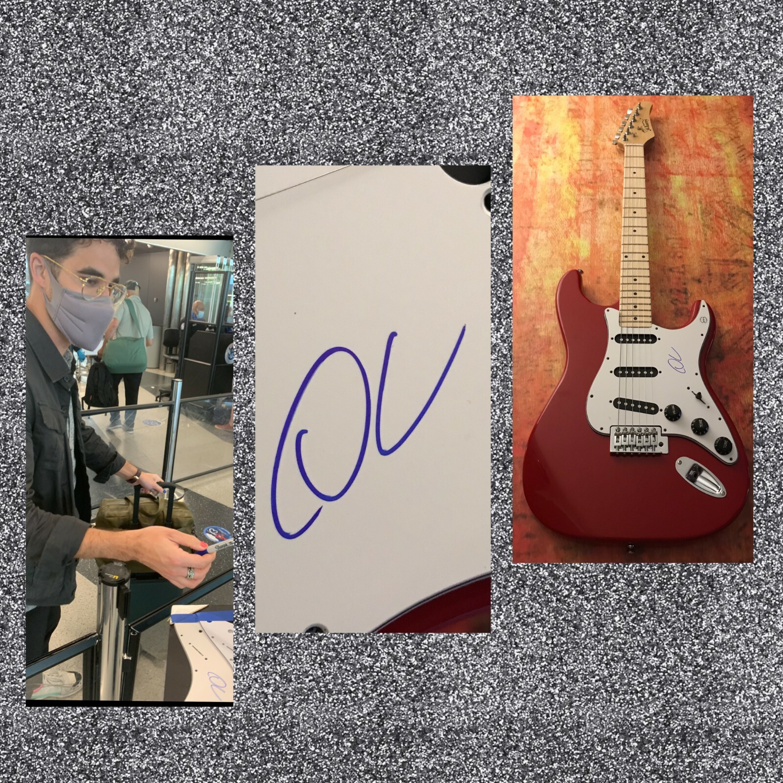 GFA Glee Star Lost Boys Life * DARREN CRISS * Signed Electric Guitar PROOF C COA