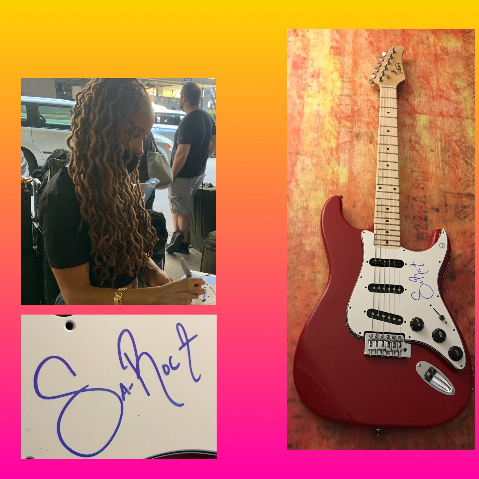 GFA Assata Perkins Goddess Gang * SA-ROC * Signed Electric Guitar PROOF S3 COA