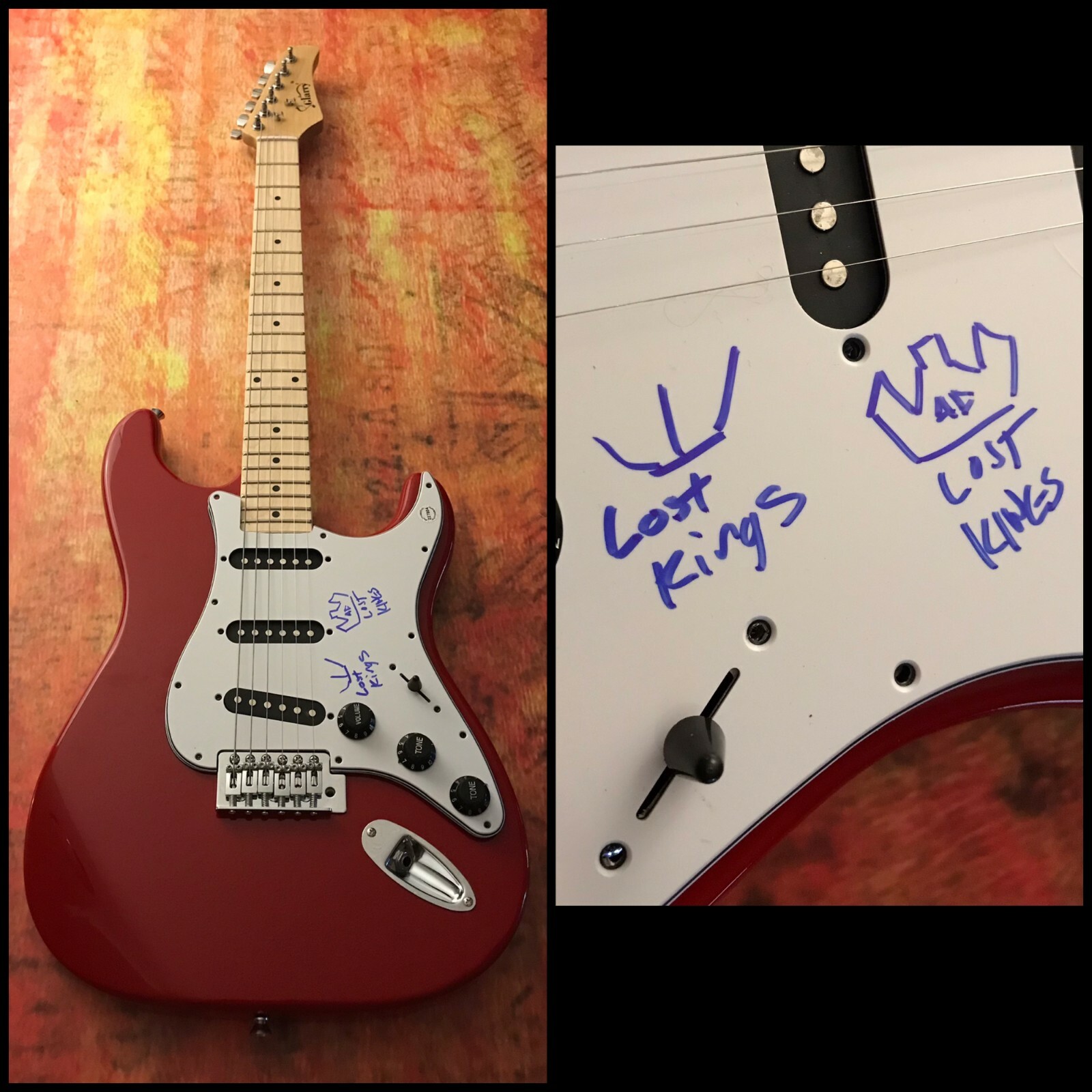 GFA Robert Abisi & Nick Shanholtz * LOST KINGS * Signed Electric Guitar L3 COA